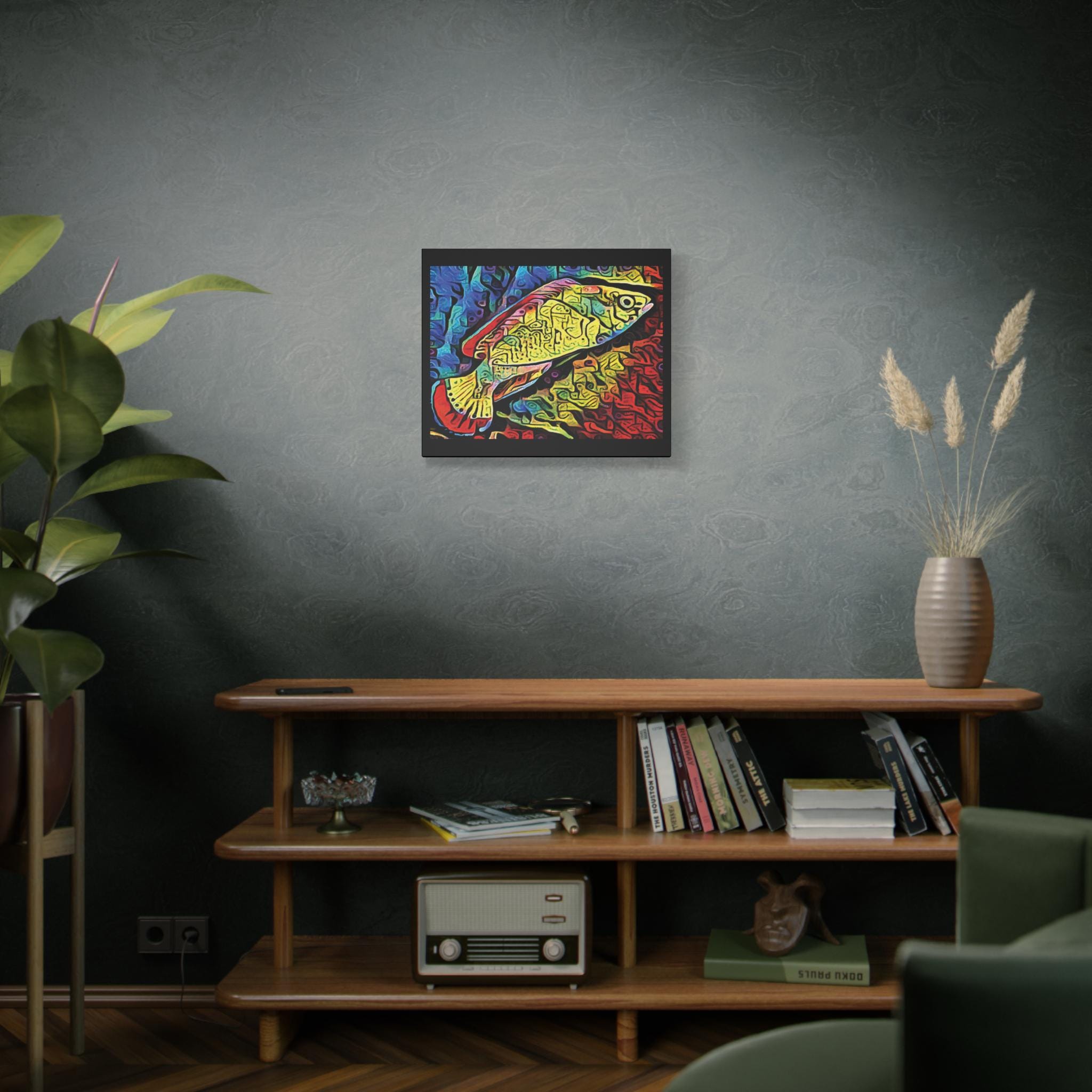 Red Margin Left Canvas Wall Art