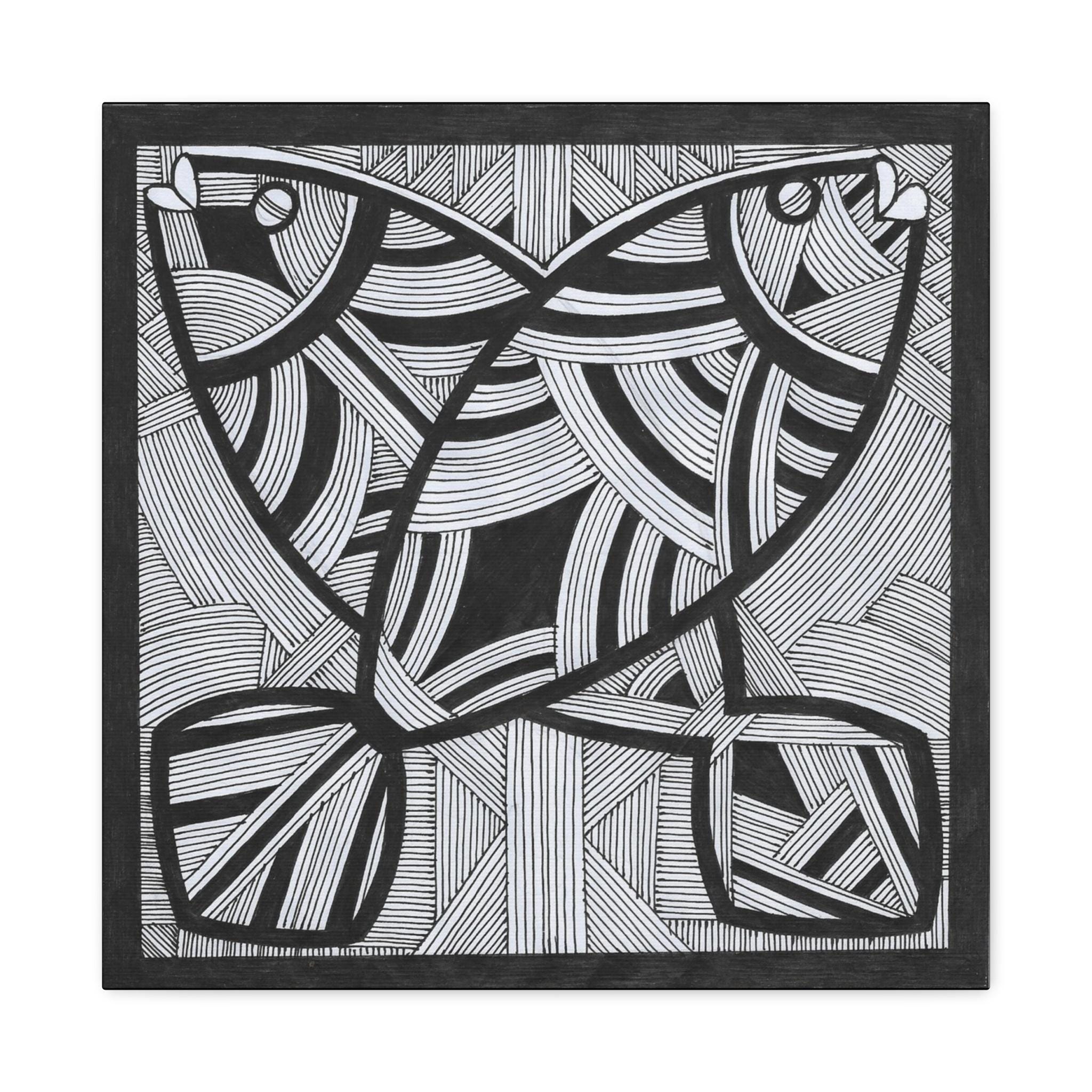 Two Fish B Canvas Wall Art