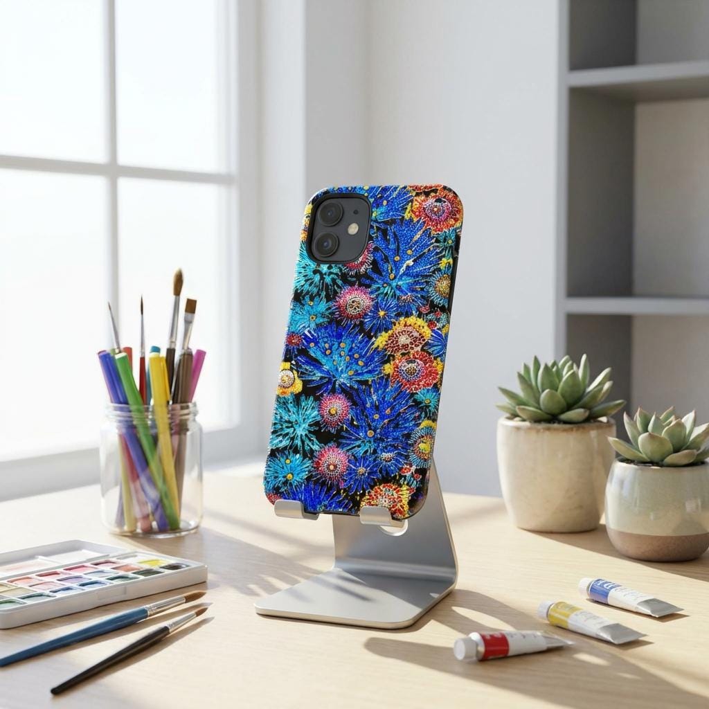 Coral Explosion iPhone Tough Case - Walt Smith Fiji Ocean Art - Supports ADE Reef Restoration