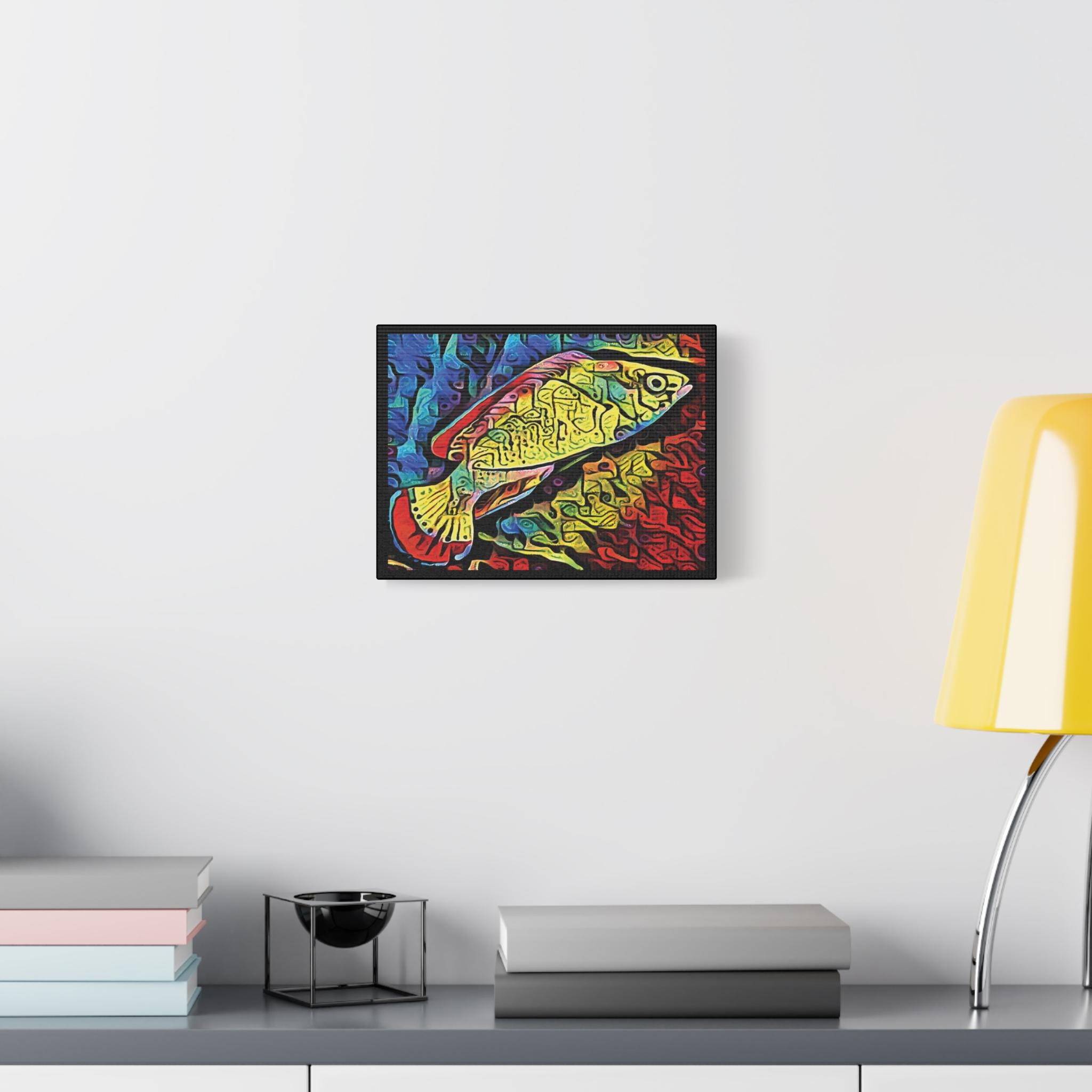 Red Margin Left Canvas Wall Art