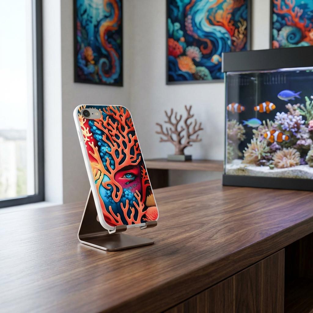 Hidden Reef iPhone Flexi Case - Walt Smith Fiji Ocean Art - Supports ADE Reef Restoration