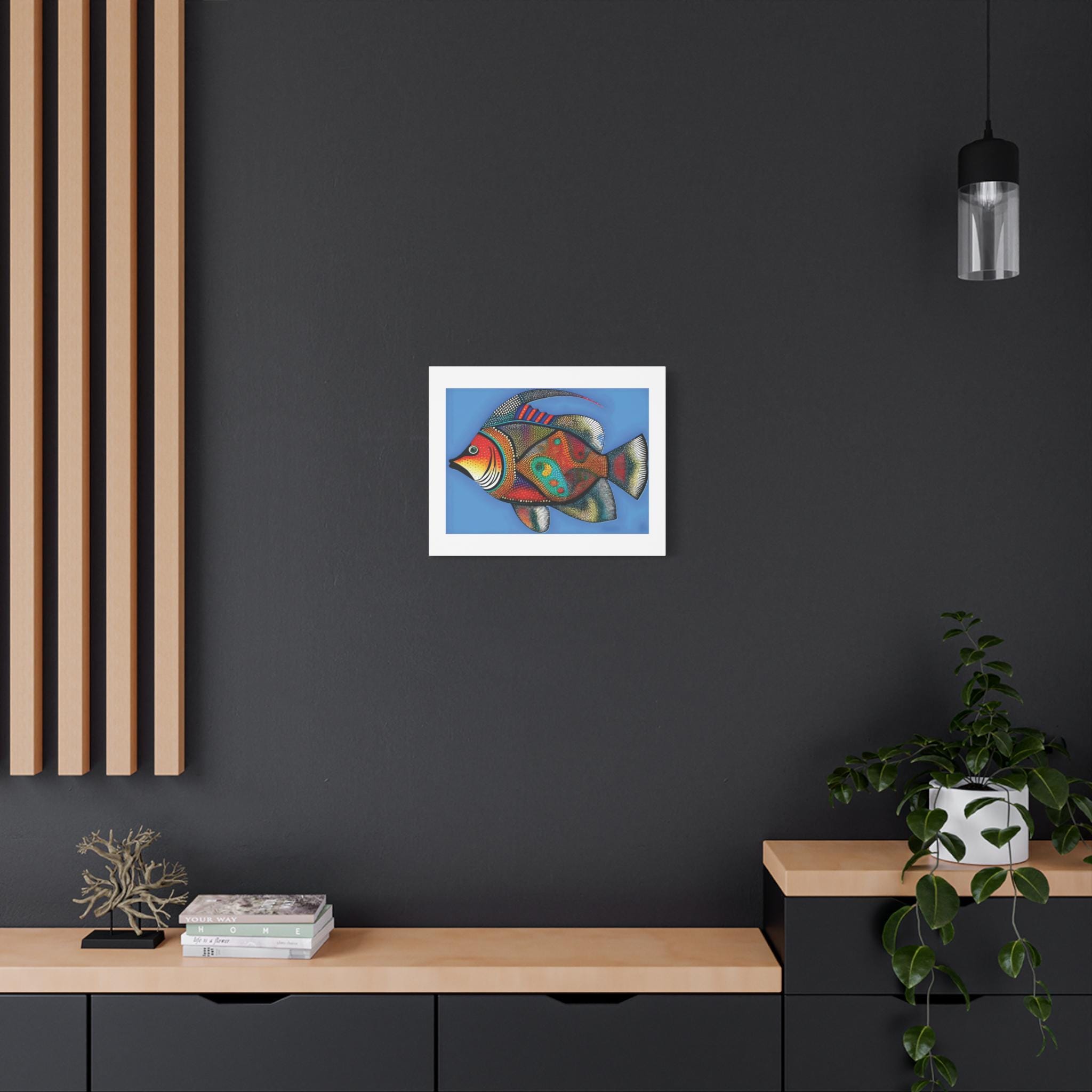 Fish on Blue - Canvas Wall Art