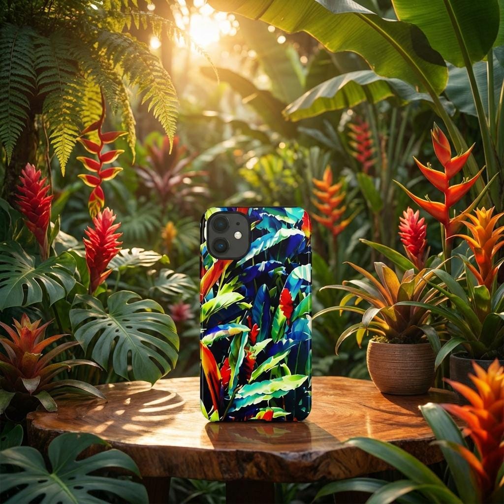 Floral Ginger iPhone Tough Case - Walt Smith Fiji Ocean Art - Supports ADE Reef Restoration