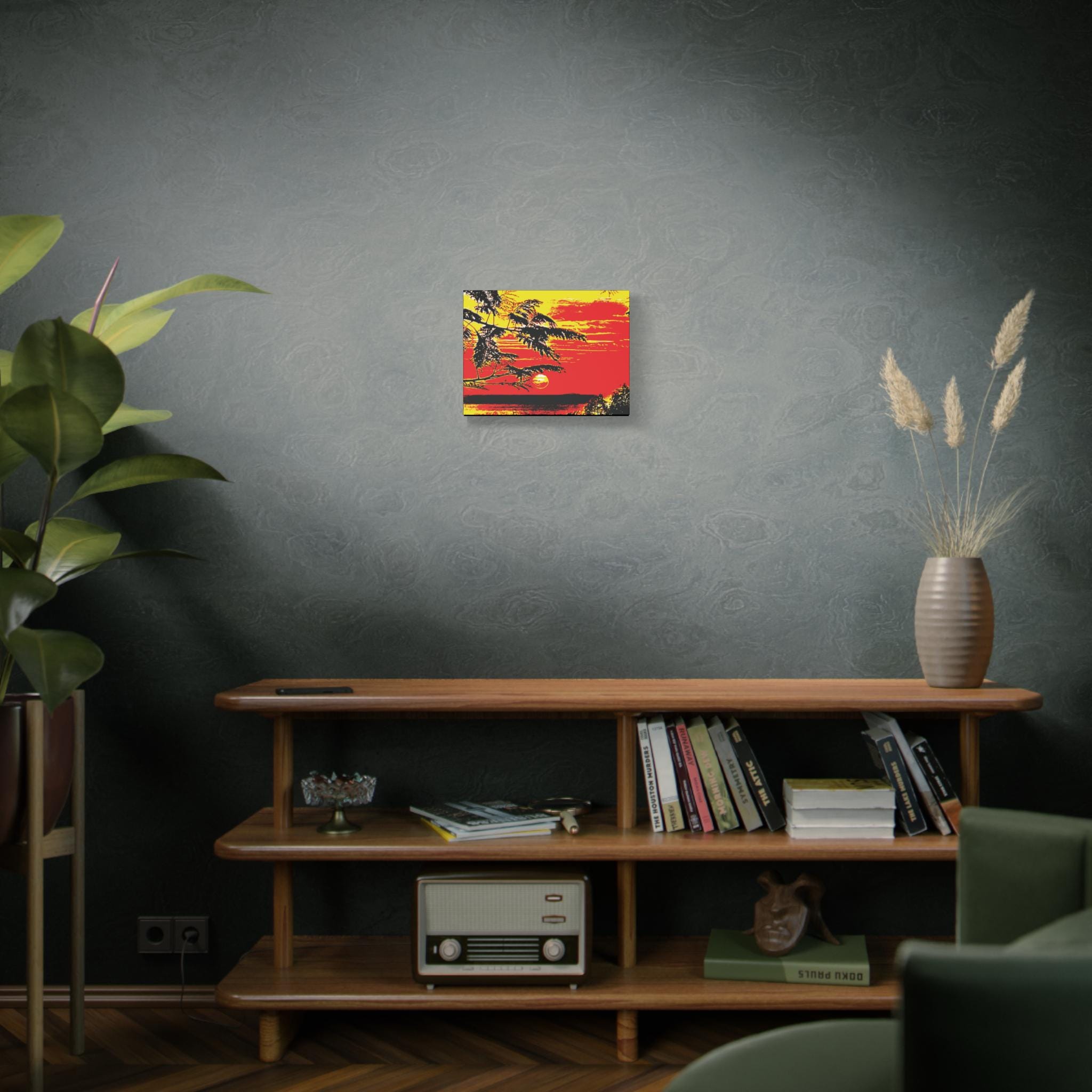 Red Night Canvas Wall Art