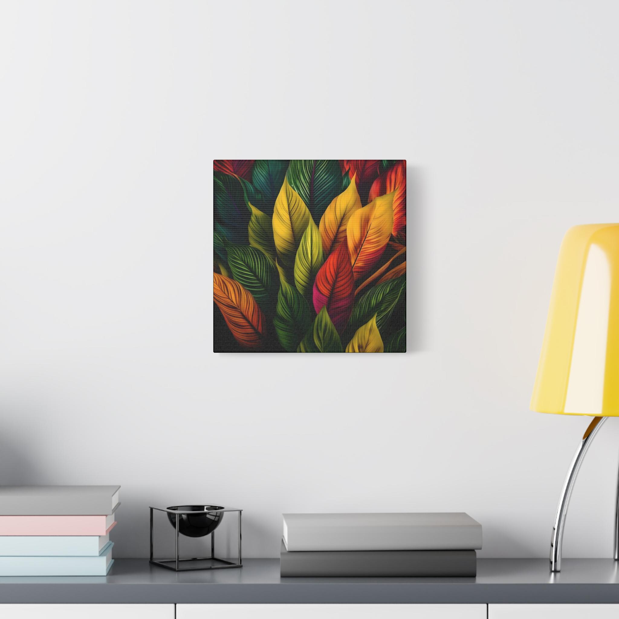 Colored Leaves Canvas Wall Art
