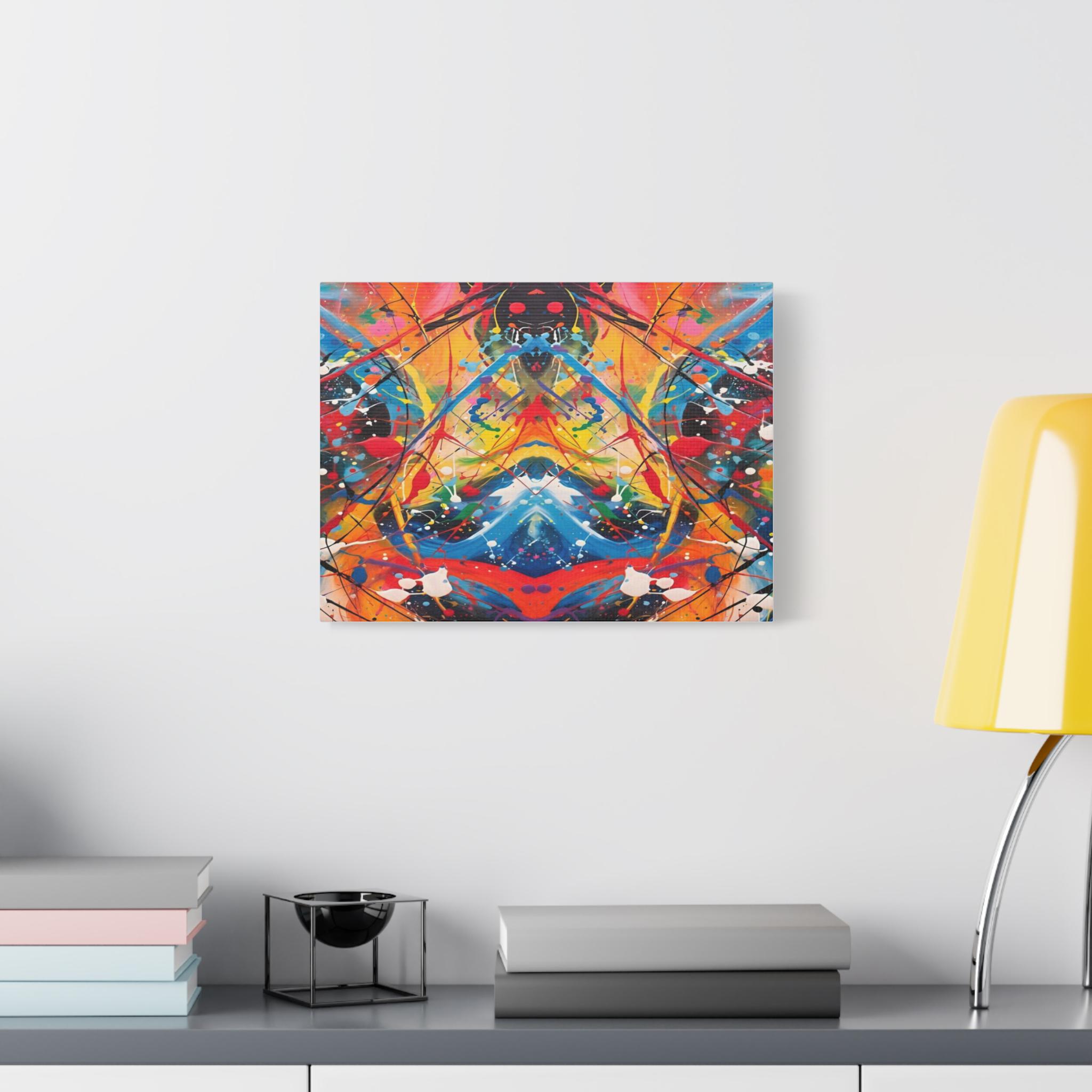 Red Scribe 2 - Canvas Wall Art