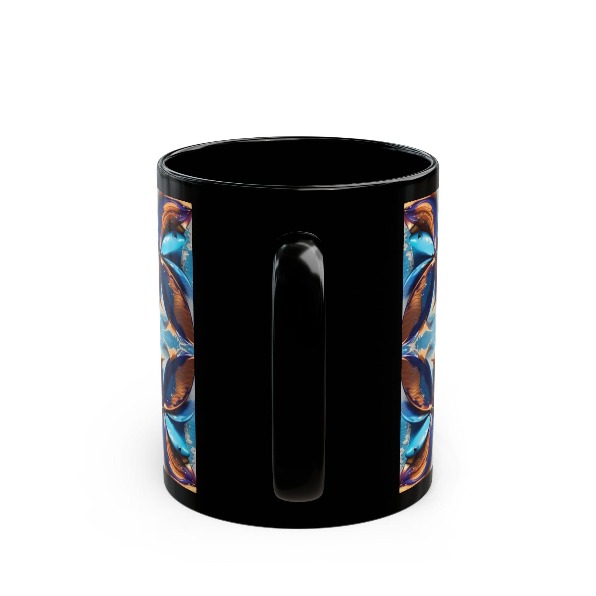 Blue Fan Quad - Coffee Mug