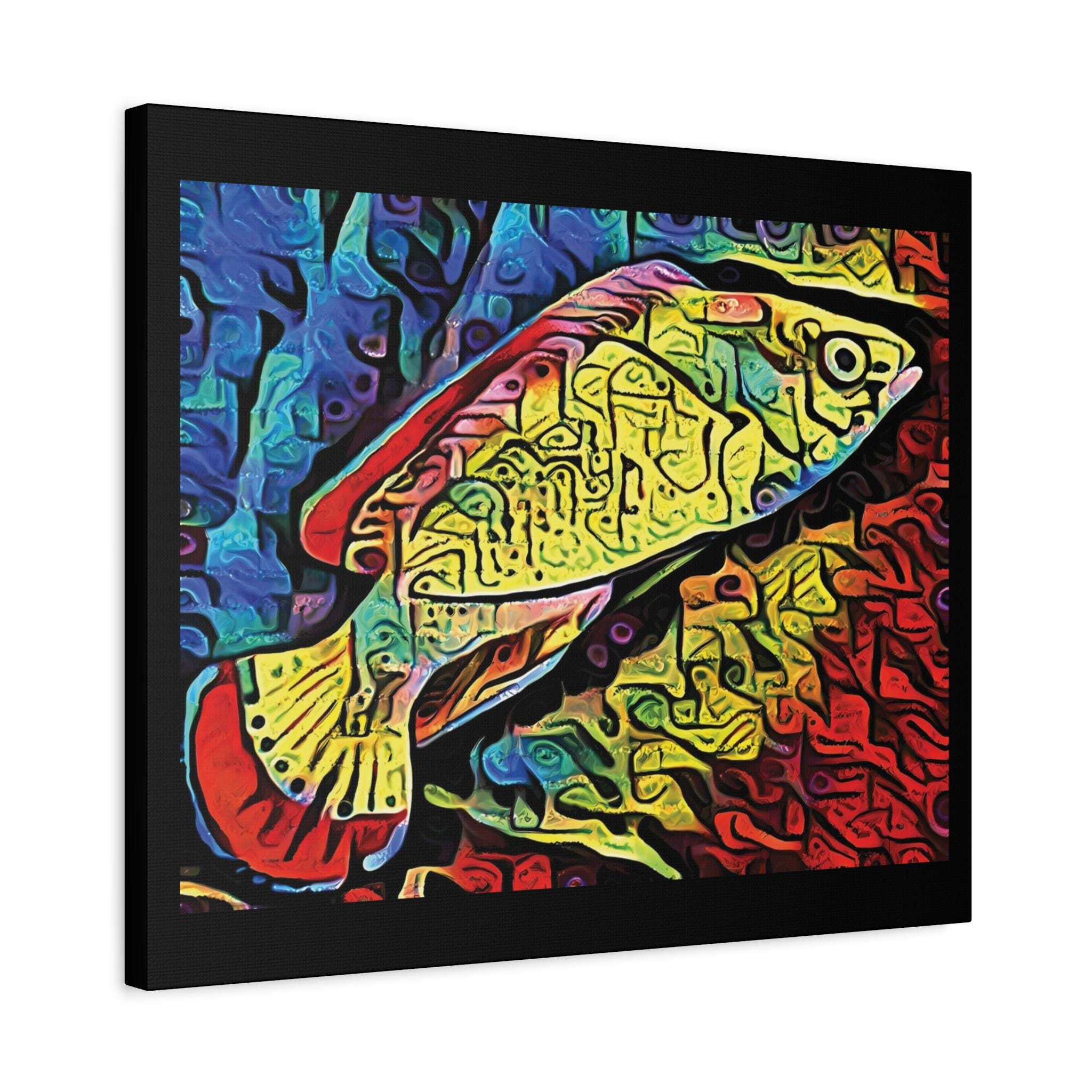 Red Margin Left Canvas Wall Art