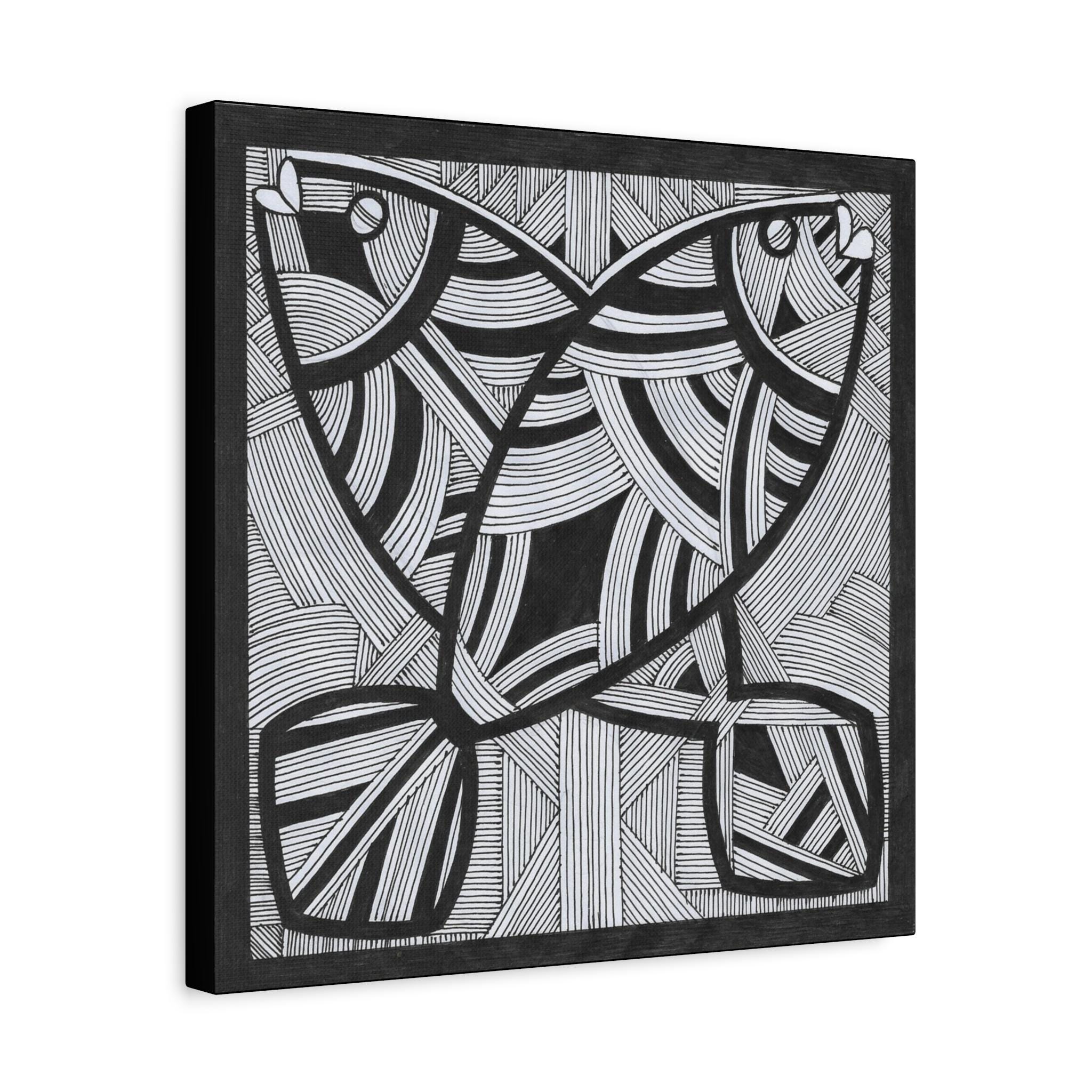 Two Fish B Canvas Wall Art