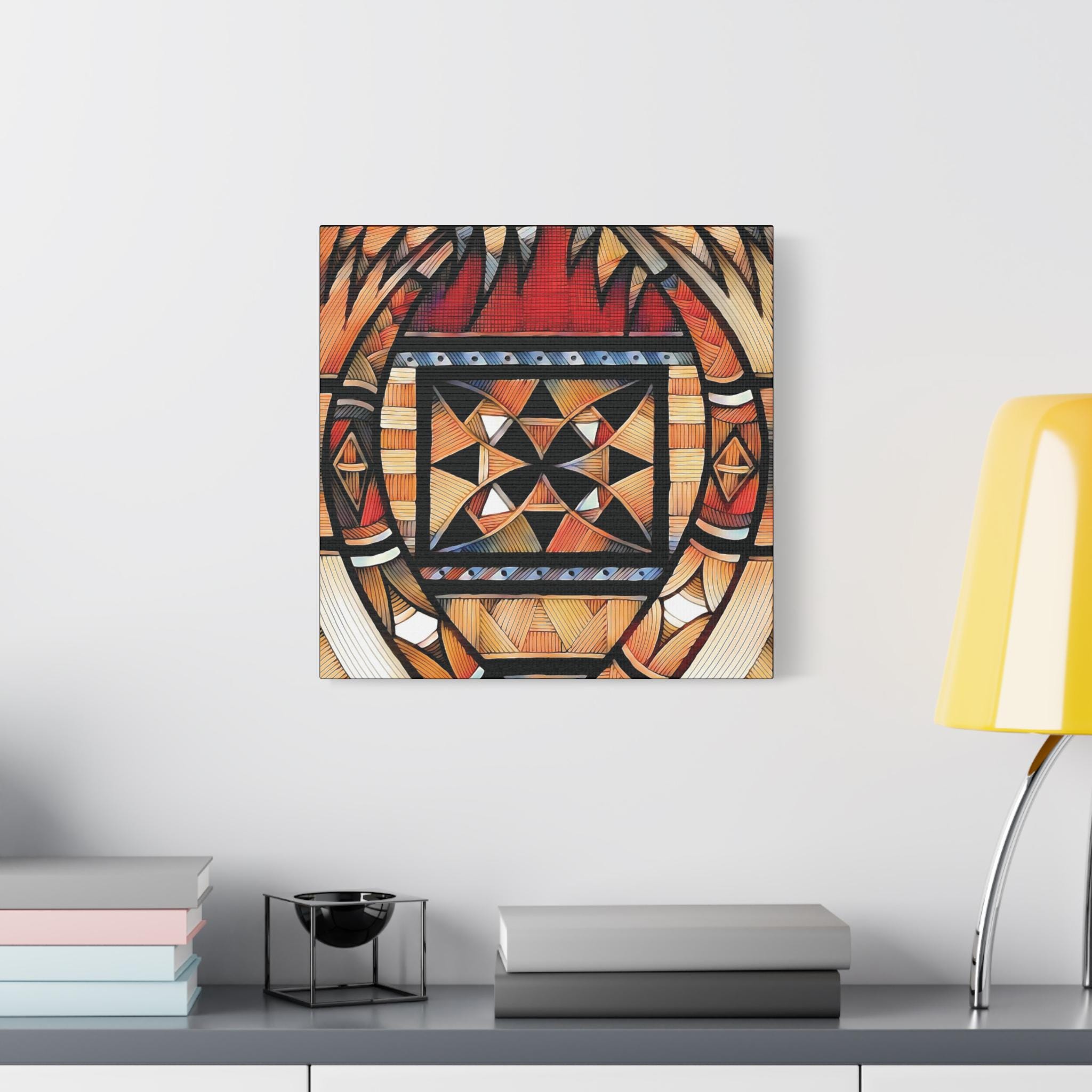 Tapa Palm Canvas Wall Art