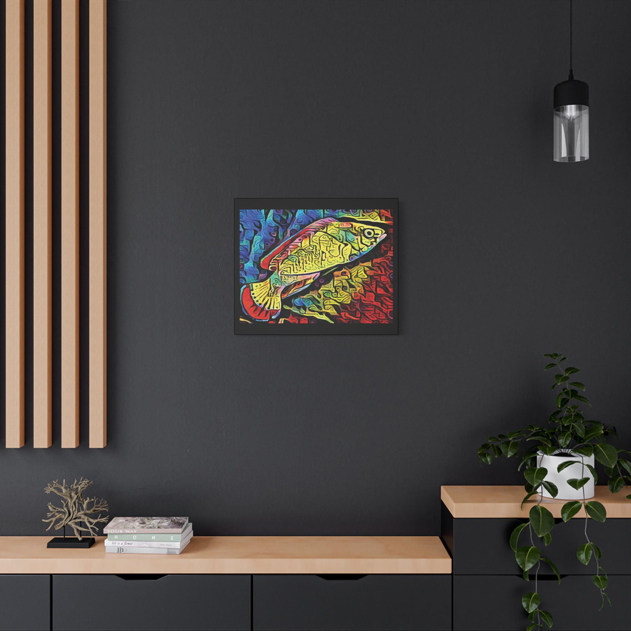 Red Margin Left Canvas Wall Art
