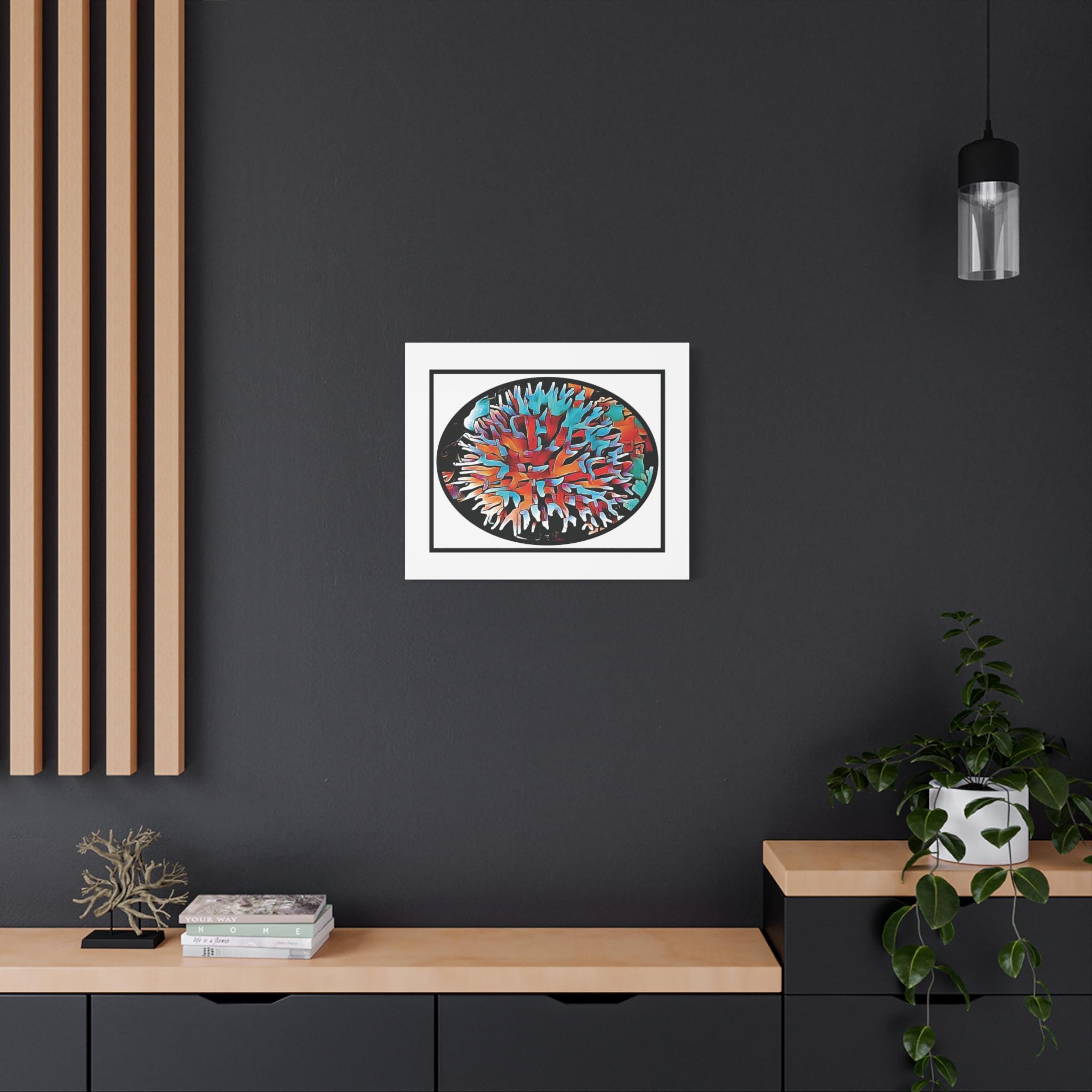 Coral View Egg - Canvas Wall Art