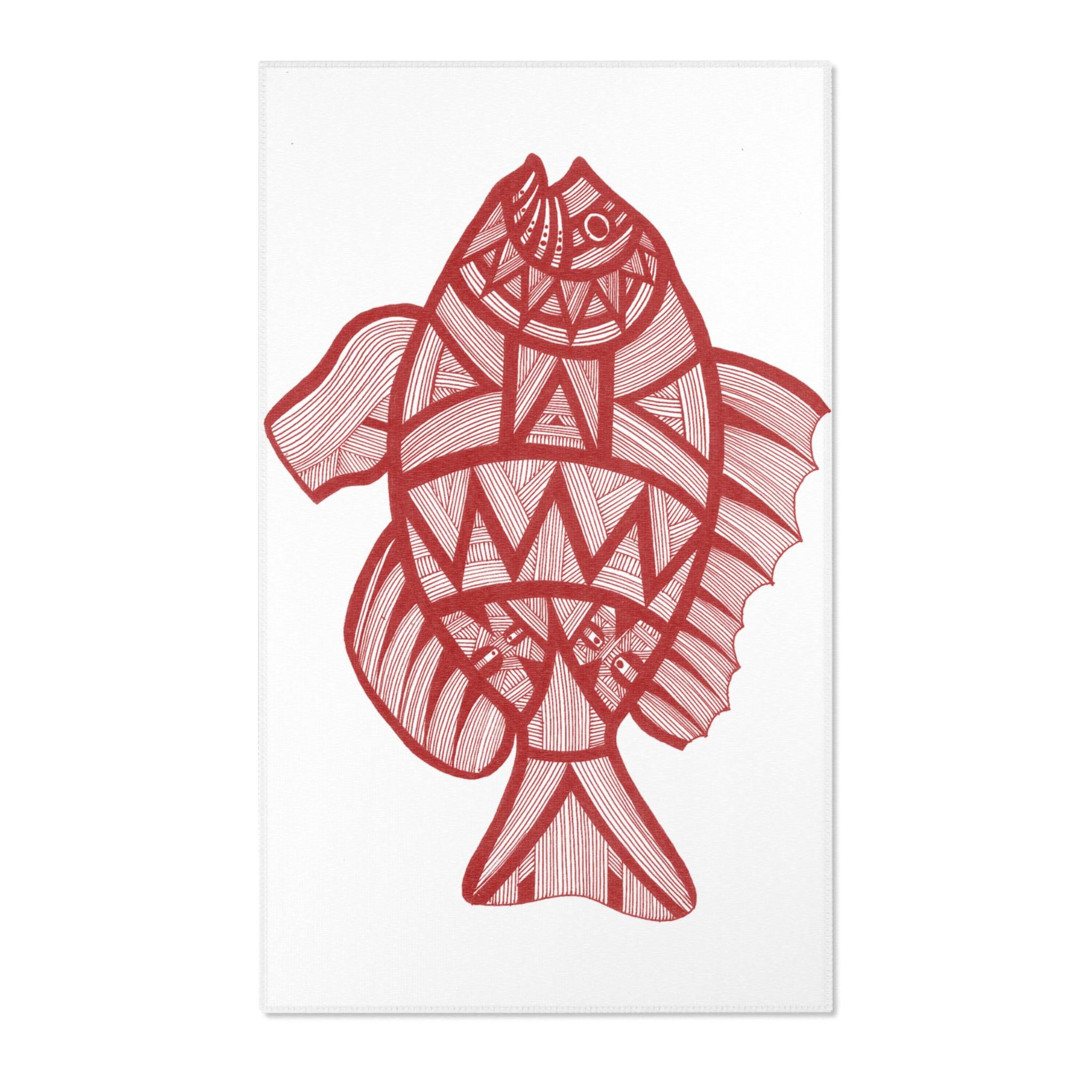 Red Fish 5 - Area Rug