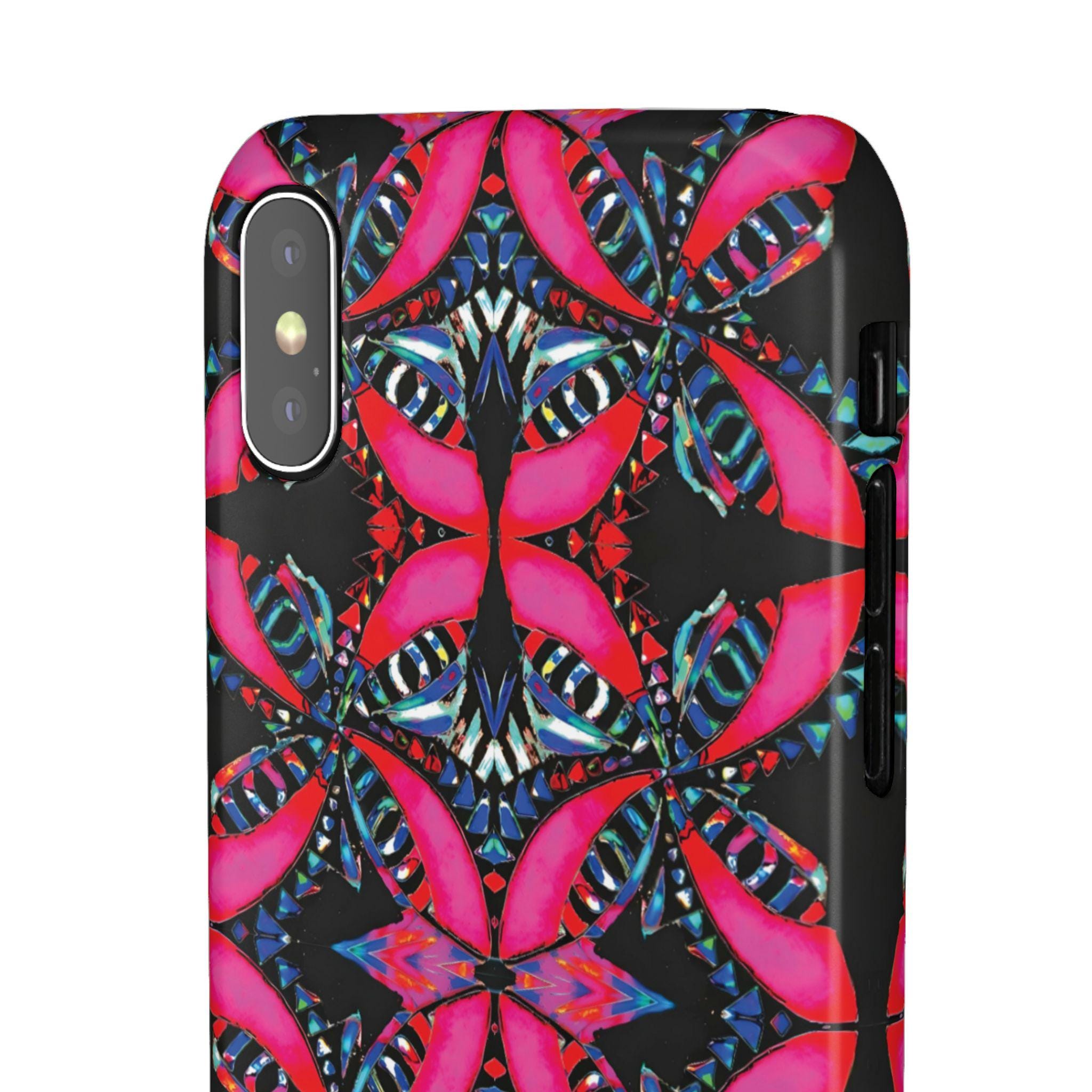 Pink on Black iPhone Snap Case - Walt Smith Fiji Ocean Art - Supports ADE Reef Restoration