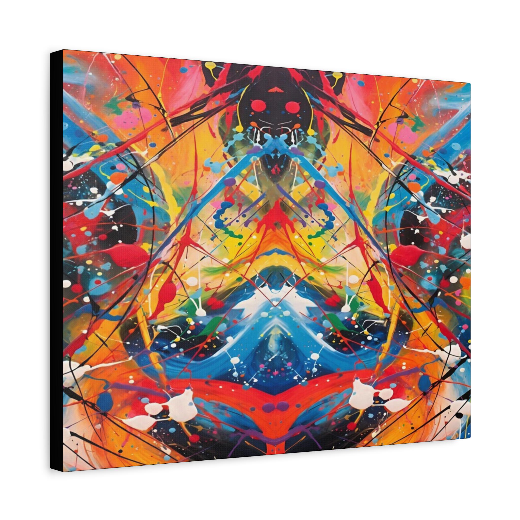 Red Scribe 2 Canvas Wall Art
