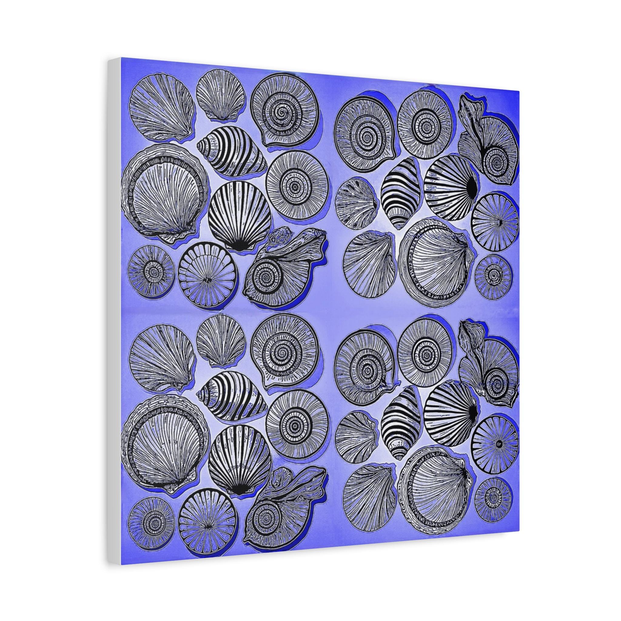 Shells Blue - Canvas Wall Art