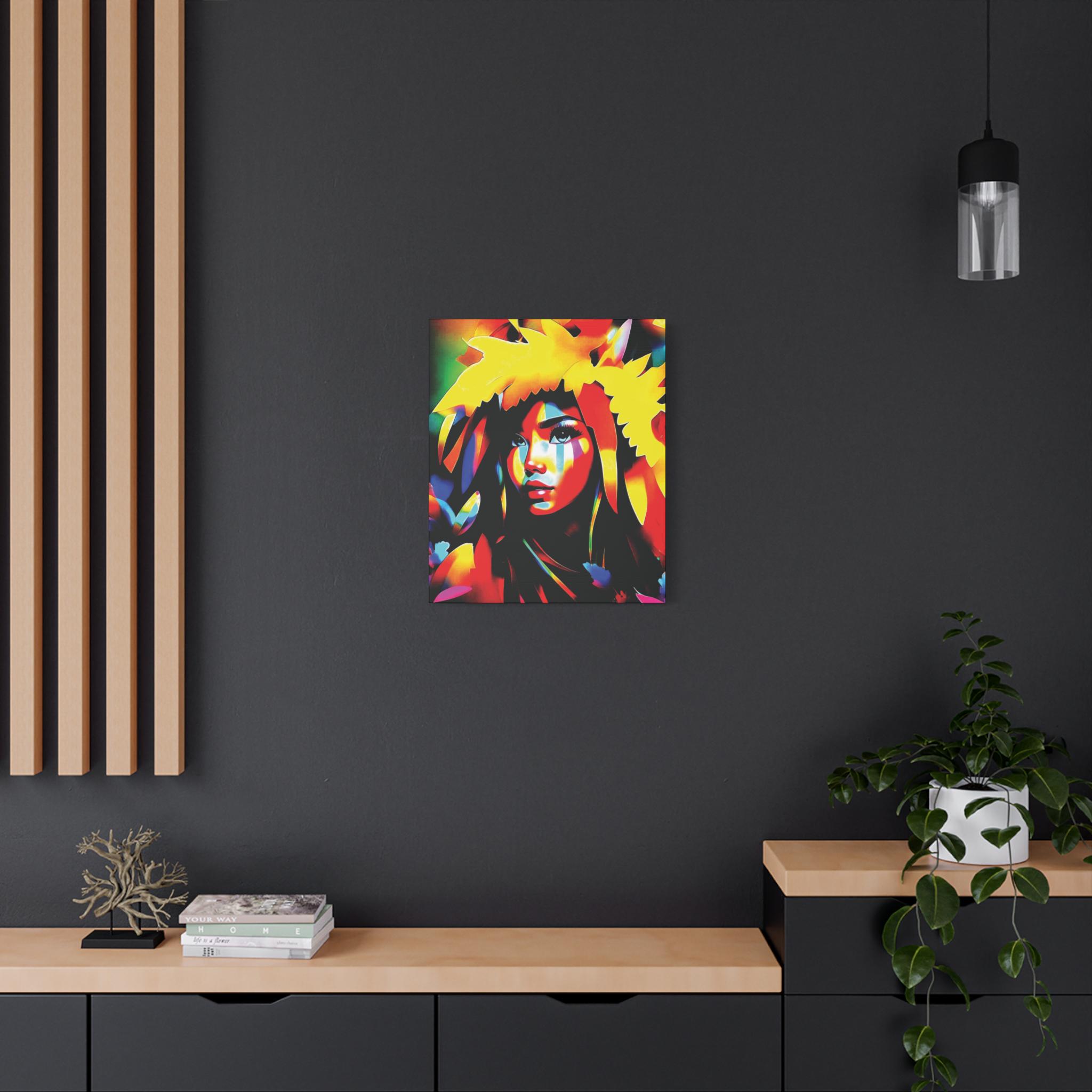 Poly Girl Canvas Wall Art