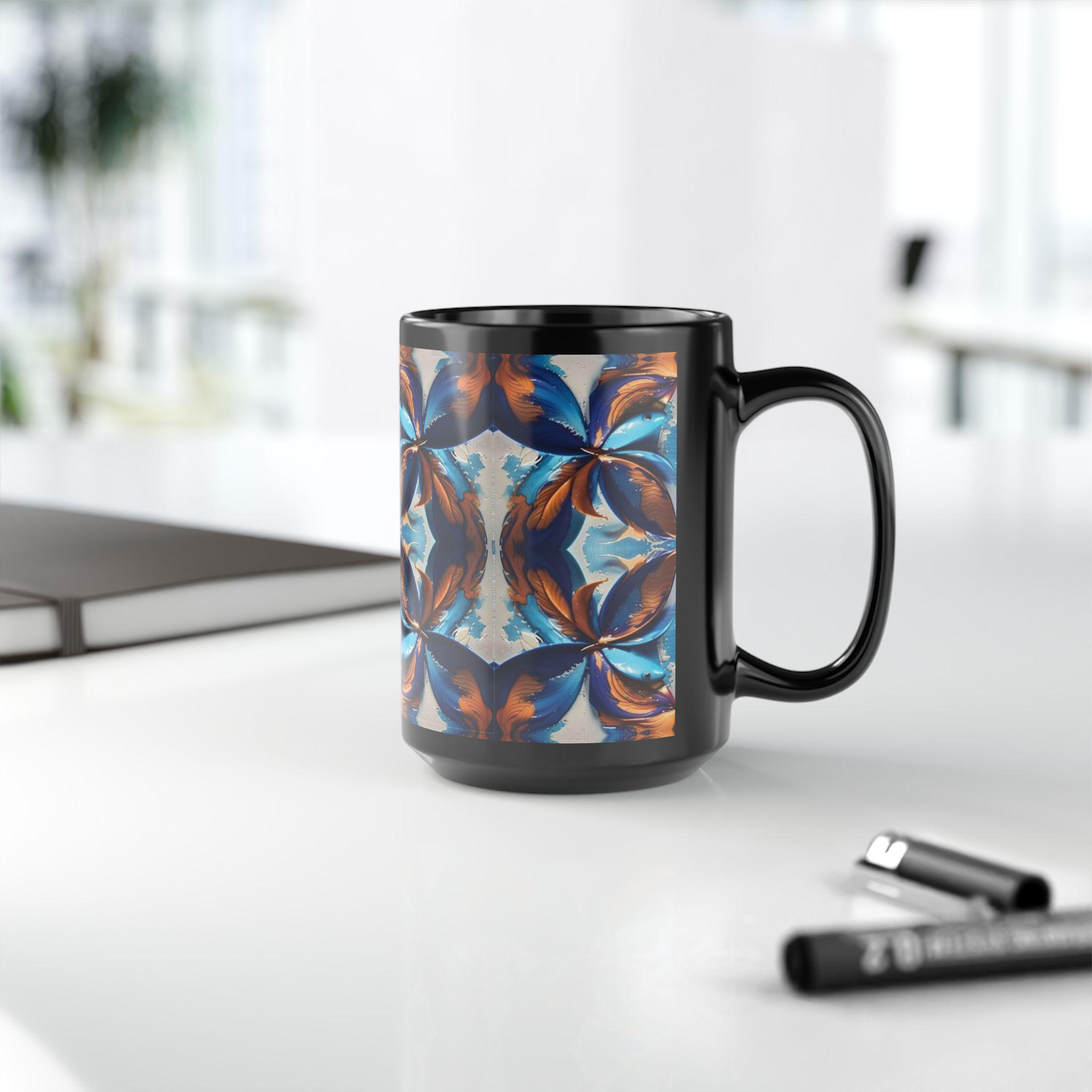 Blue Fan Quad - Coffee Mug