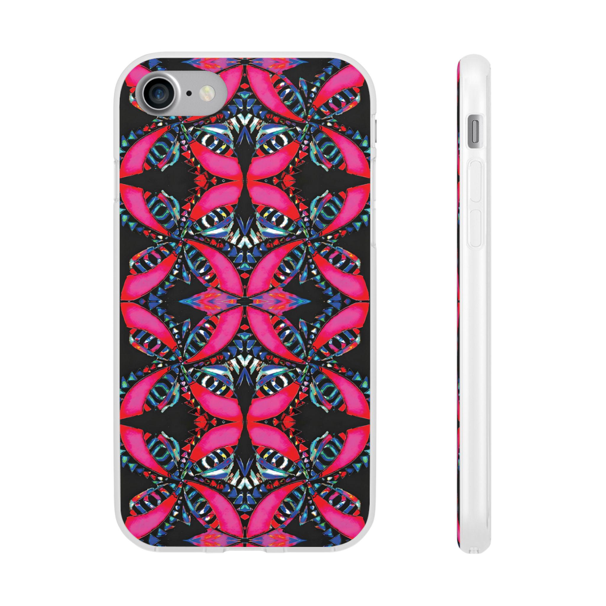 Pink on Black iPhone Flexi Case - Walt Smith Fiji Ocean Art - Supports ADE Reef Restoration