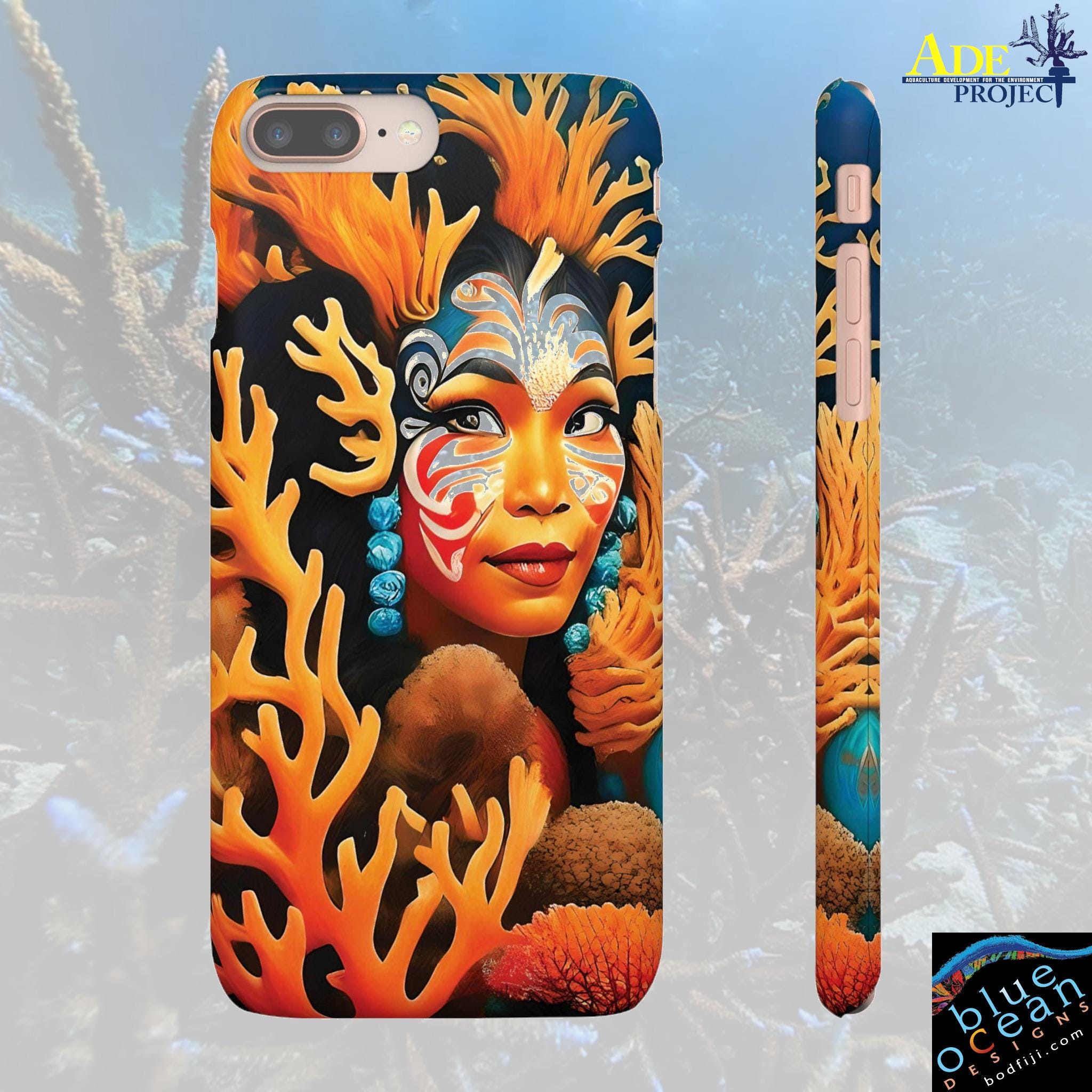 Aqua Beauty iPhone Snap Case - Walt Smith Fiji Ocean Art - Supports ADE Reef Restoration