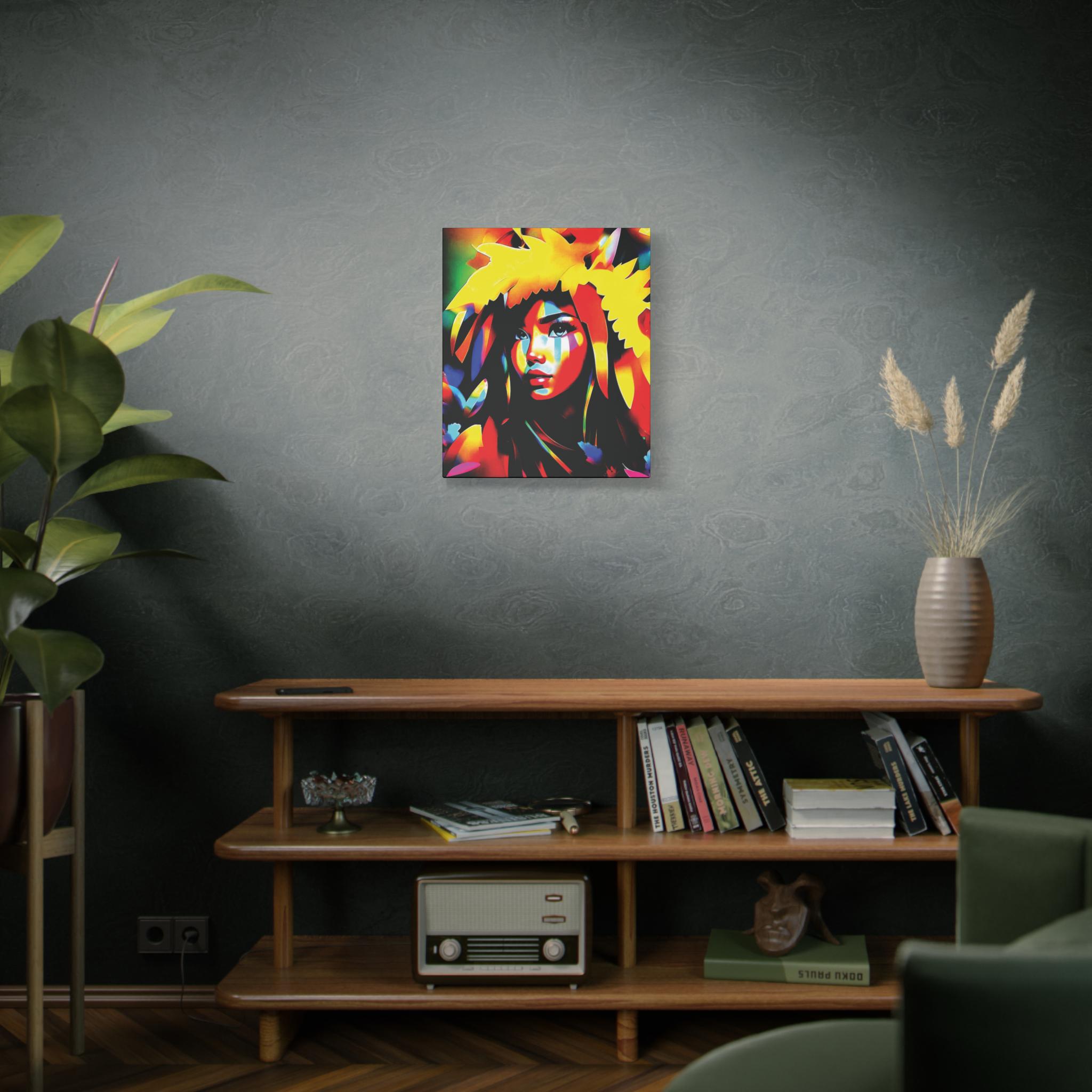 Poly Girl Canvas Wall Art