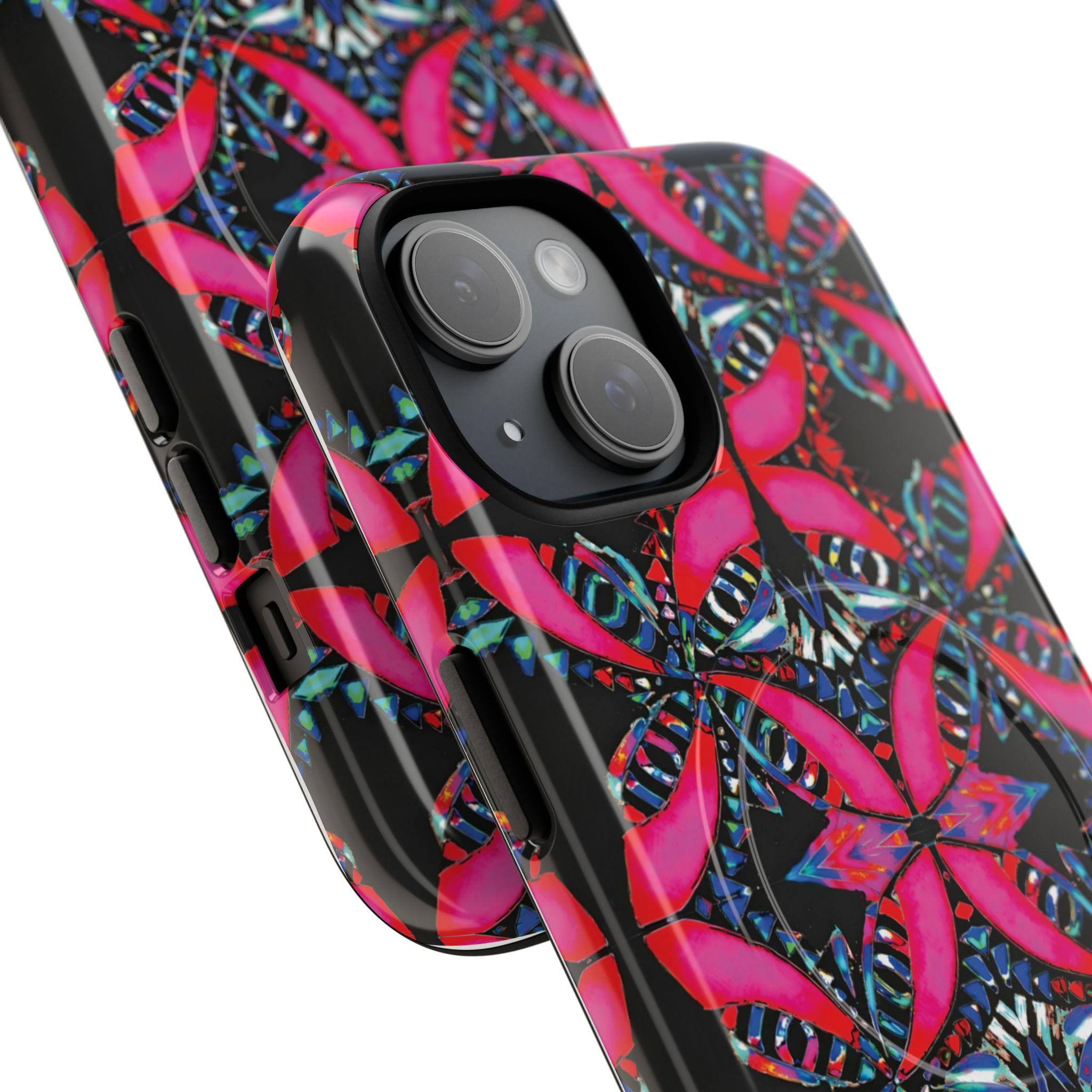 Pink on Black iPhone Magnetic Case - Walt Smith Fiji Ocean Art - Supports ADE Reef Restoration