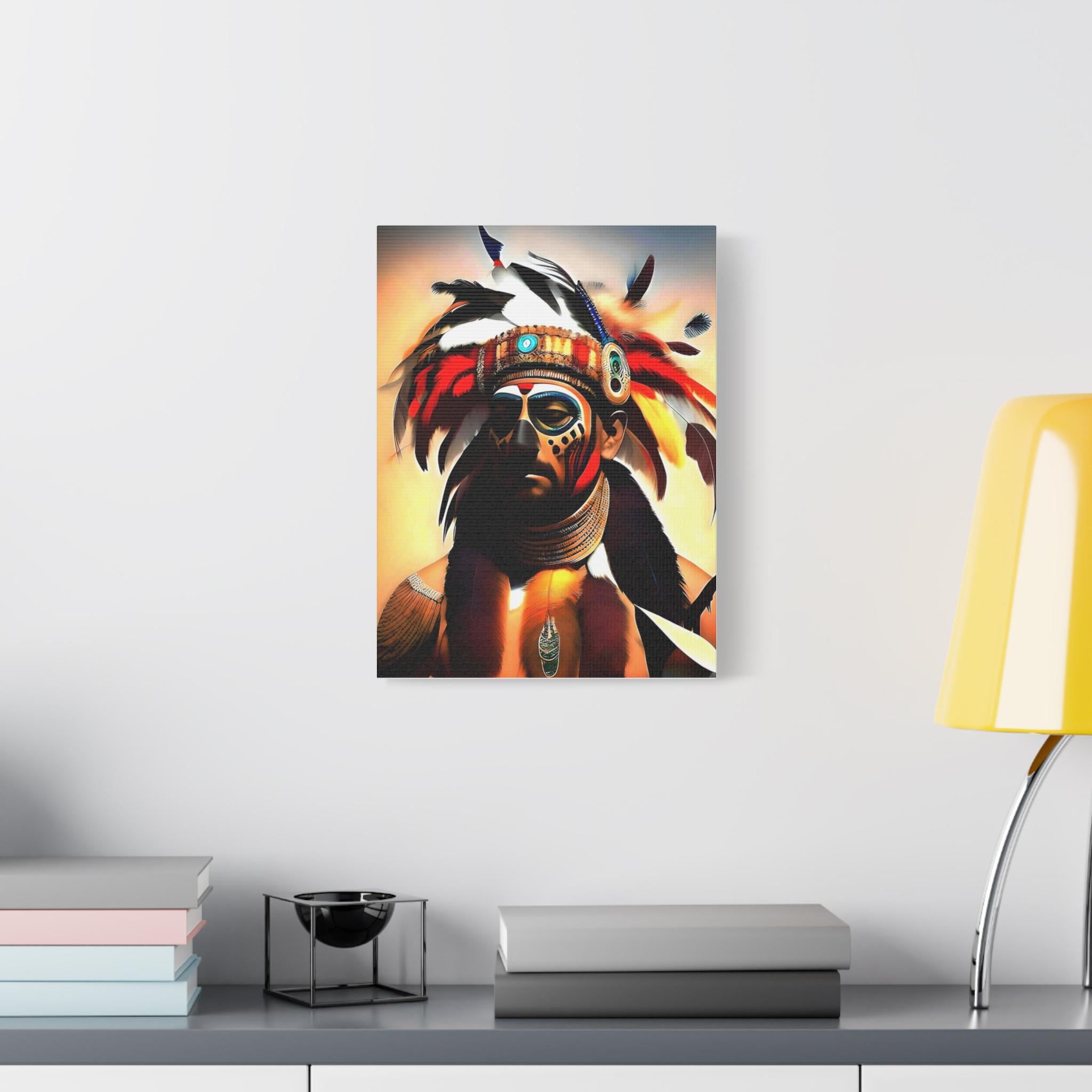 Painted Warrior - Canvas Wall Art