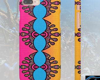 Abstract Urchin Color iPhone Snap Case - Walt Smith Fiji Ocean Art - Supports ADE Reef Restoration