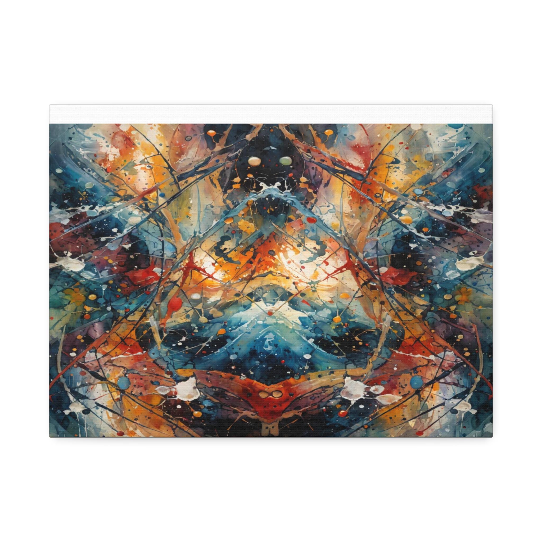 Red Scribe 3 - Canvas Wall Art