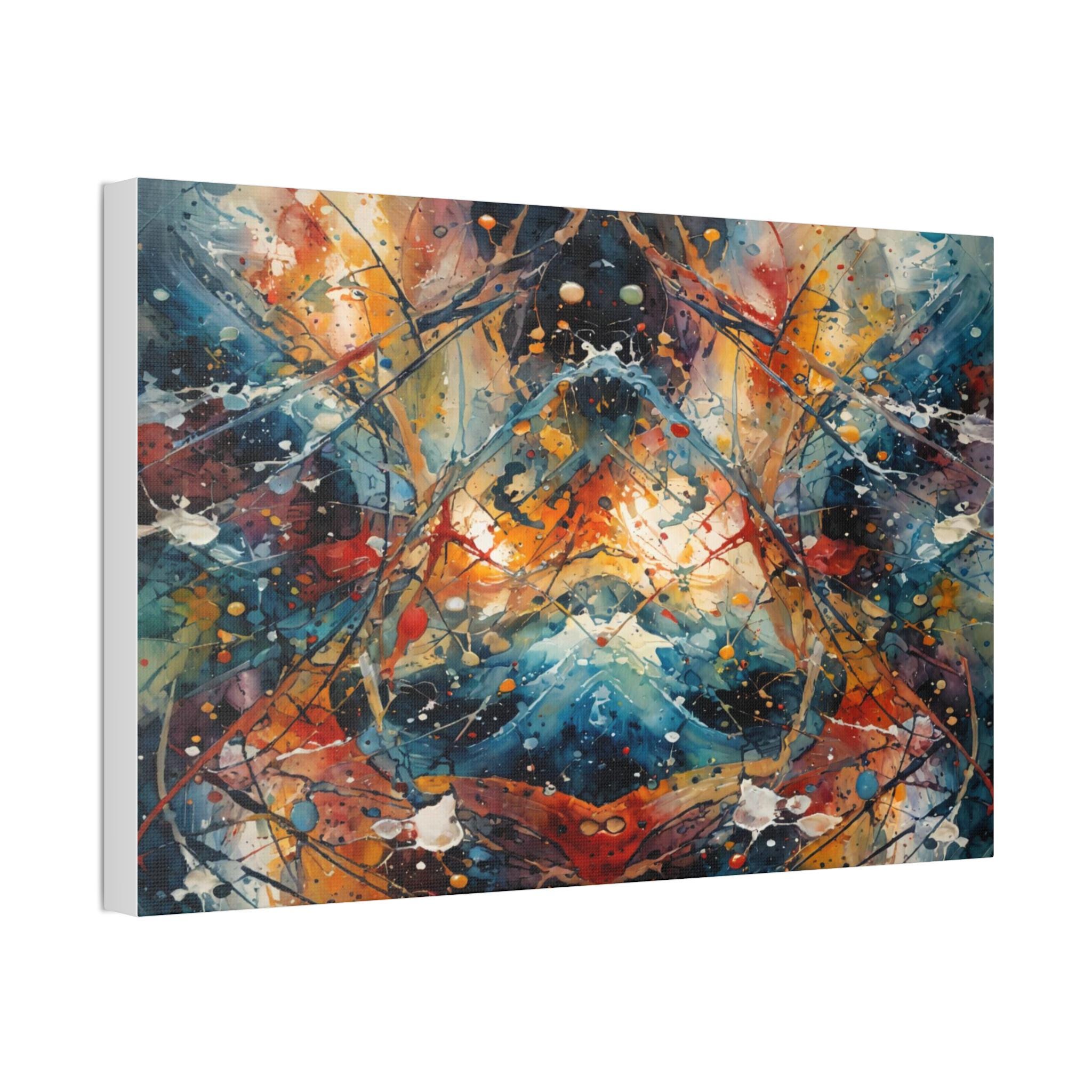 Red Scribe 3 - Canvas Wall Art