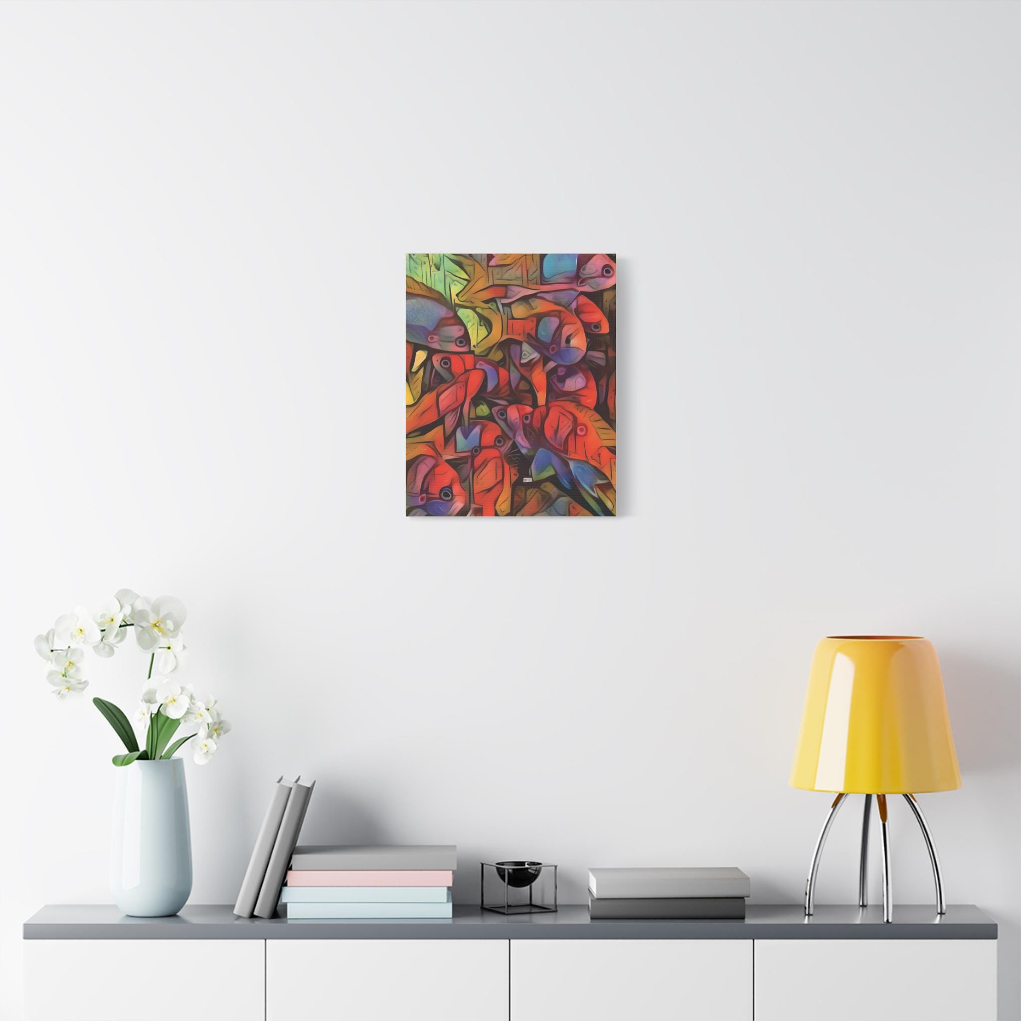 Square Backs Left - Canvas Wall Art