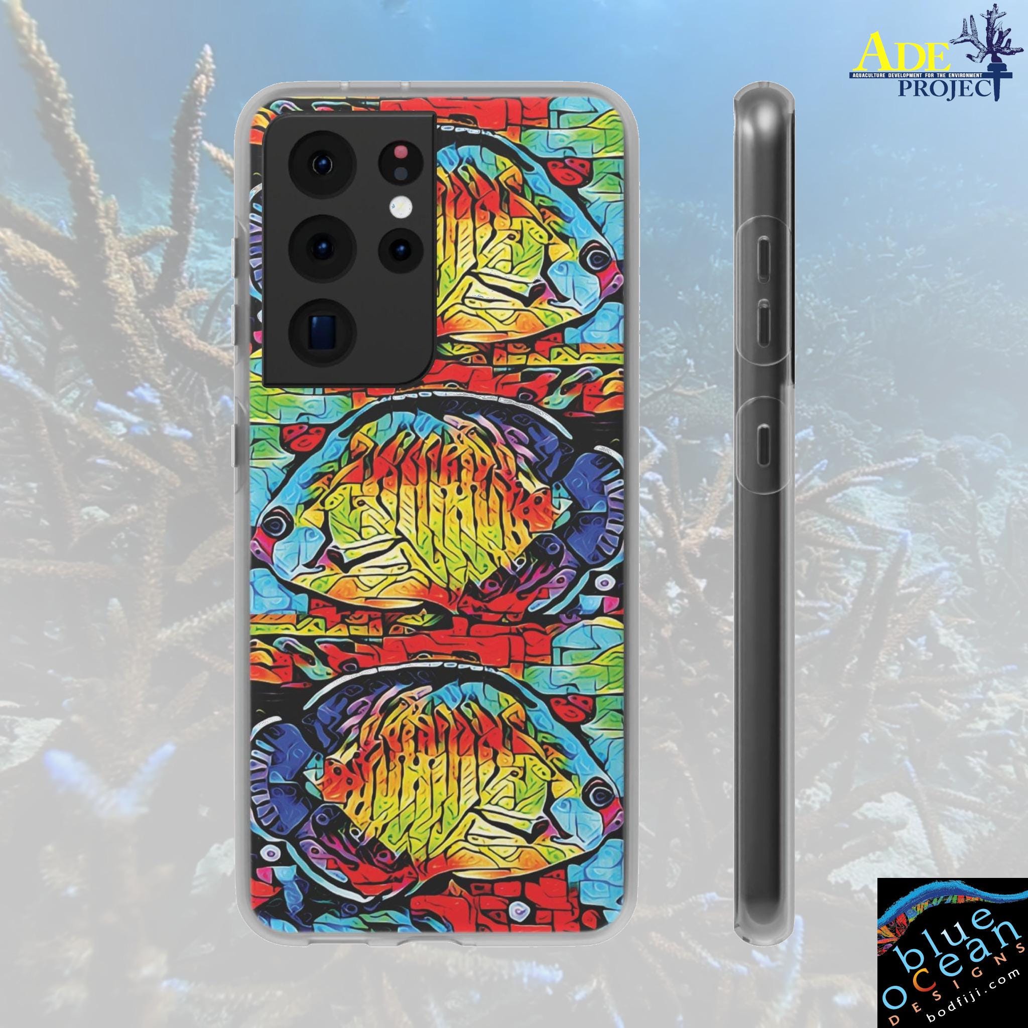 Coral Beauty Android Flexi Case - Walt Smith Fiji Ocean Art - Supports ADE Reef Restoration