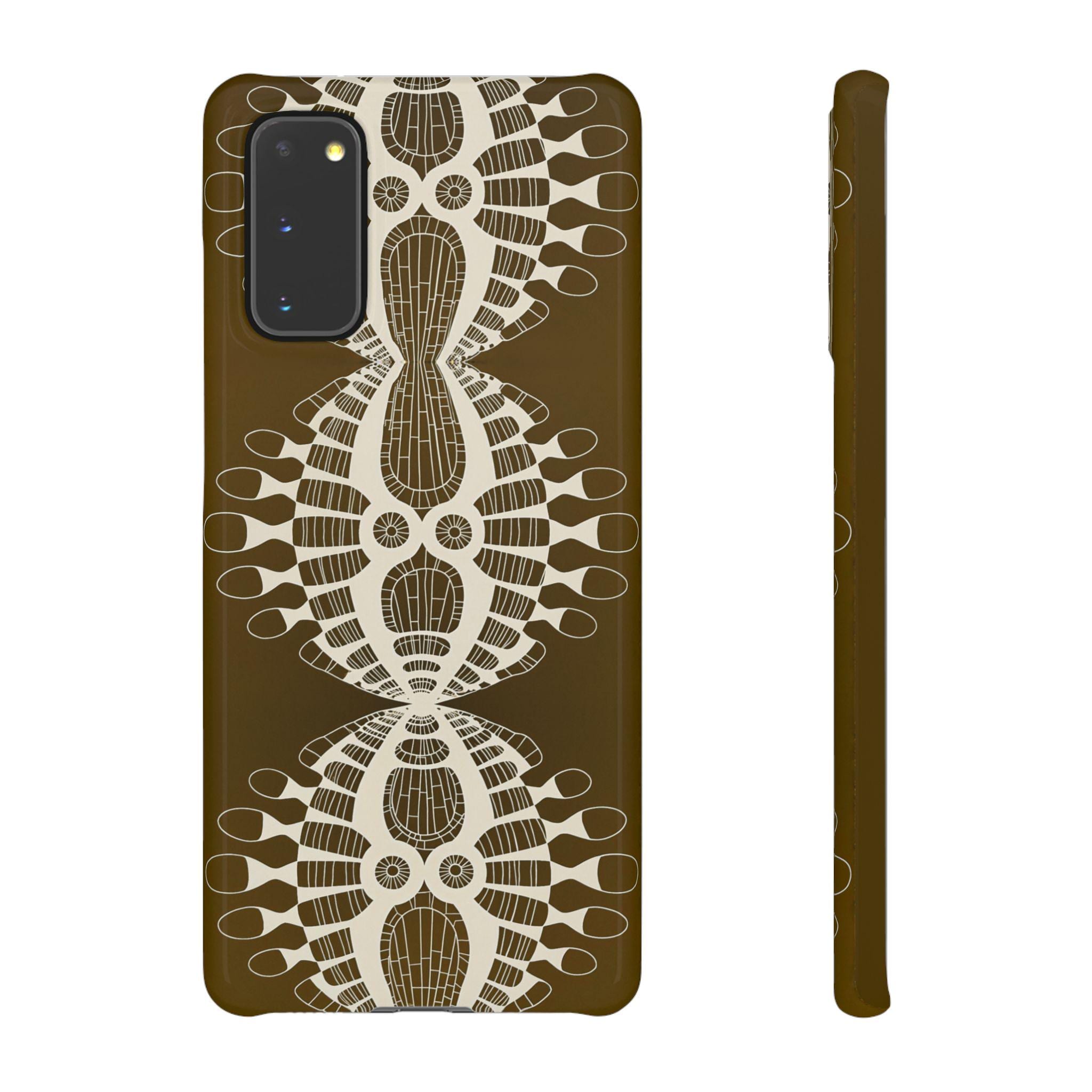 Abstract Urchin Brown Android Snap Case - Walt Smith Fiji Ocean Art - Supports ADE Reef Restoration