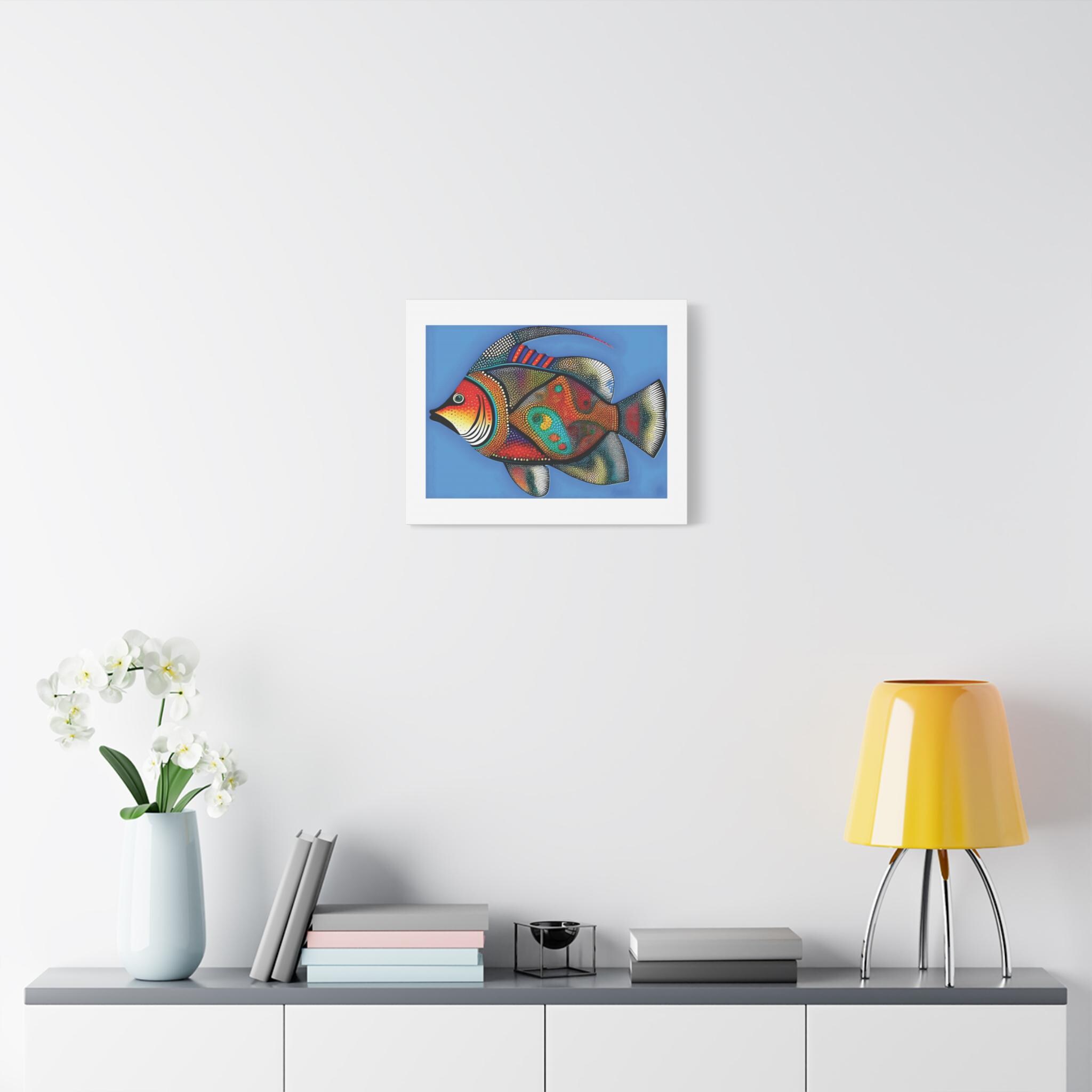 Fish on Blue - Canvas Wall Art