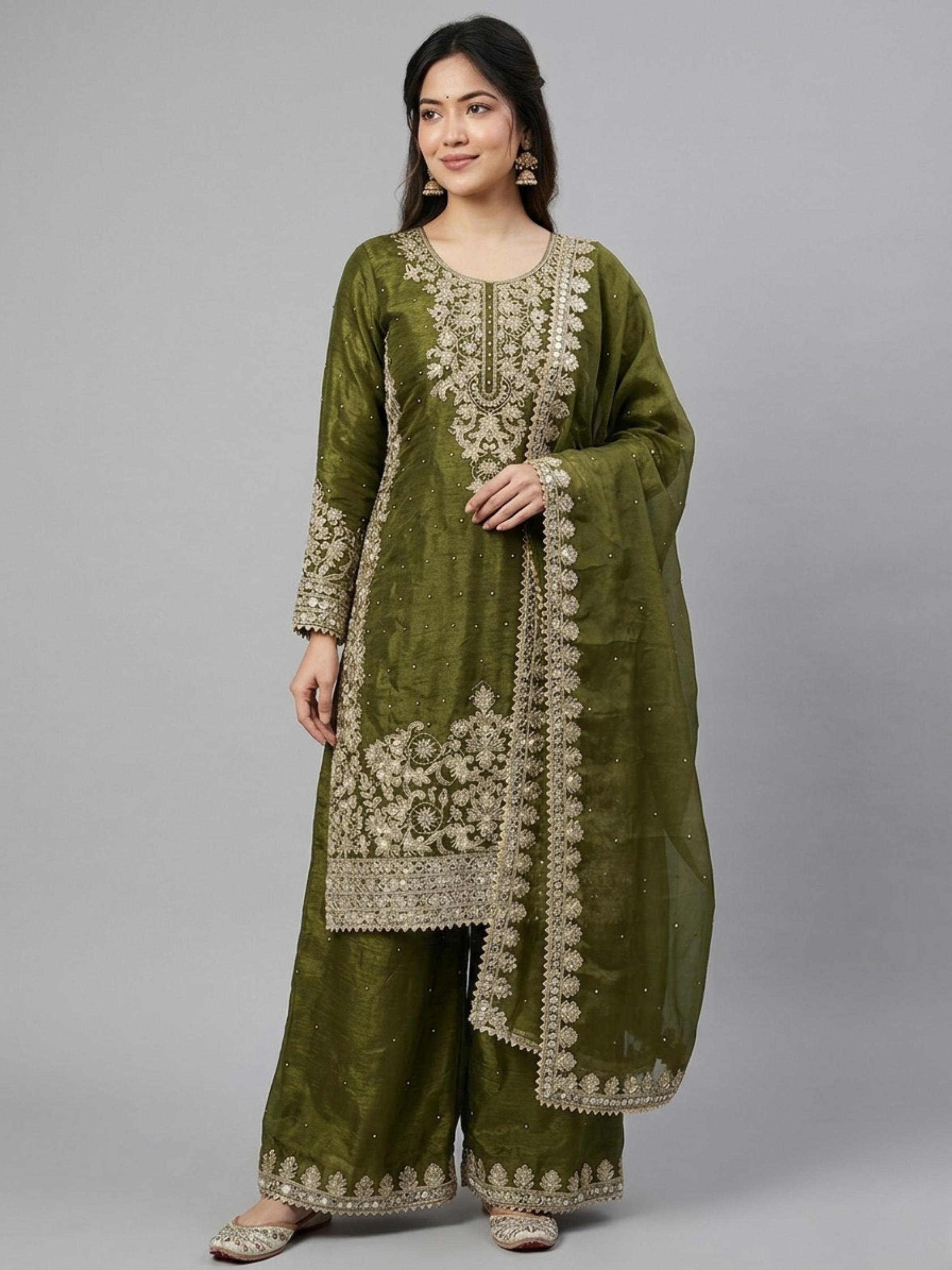 Green Mehndi Dress - Etsy Green Mehndi Dress - Etsy