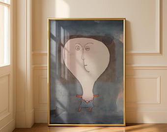 Paul Klee's De Angst voor een Meisje door Paul Klee (1922) — Afdrukbare Muurposter van Fine Art