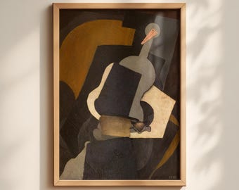 Diego Rivera Seated Woman Art Print – 1915 Cubist Poster (Digital Download)