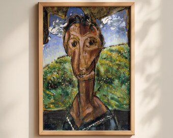 Hoofd van een vrouw, Alfred Henry Maurer — Afdrukbare kunstposter voor aan de muur