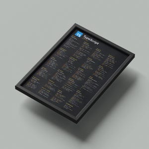 Cheatsheetposter voor programmeren met getypte scripts – kunst aan de muur met referentie voor ontwikkelaars afbeelding 3