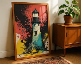 Rode Lijn - Printbare Muurposter van Fine Art