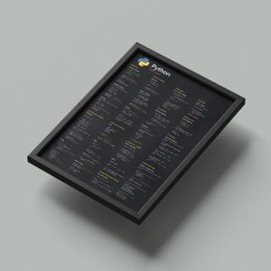 Python Cheat Sheet Poster | Developer Reference (Instant Download) image 4