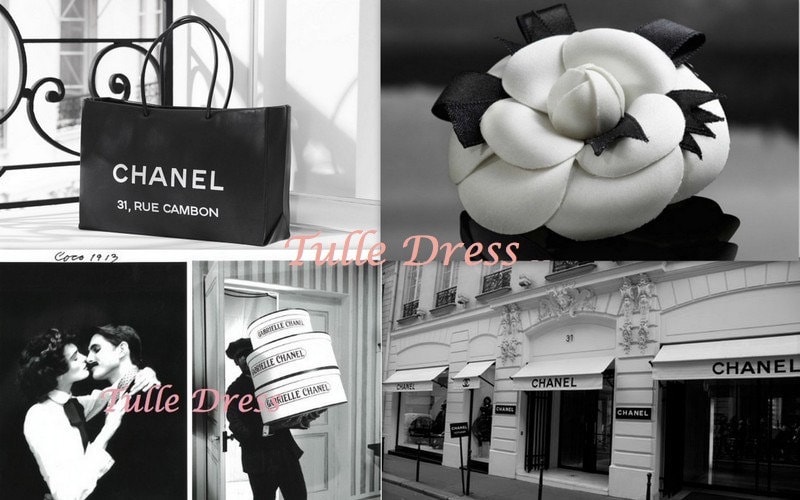 Paris Chanel Address With Famous Images in Black and White 