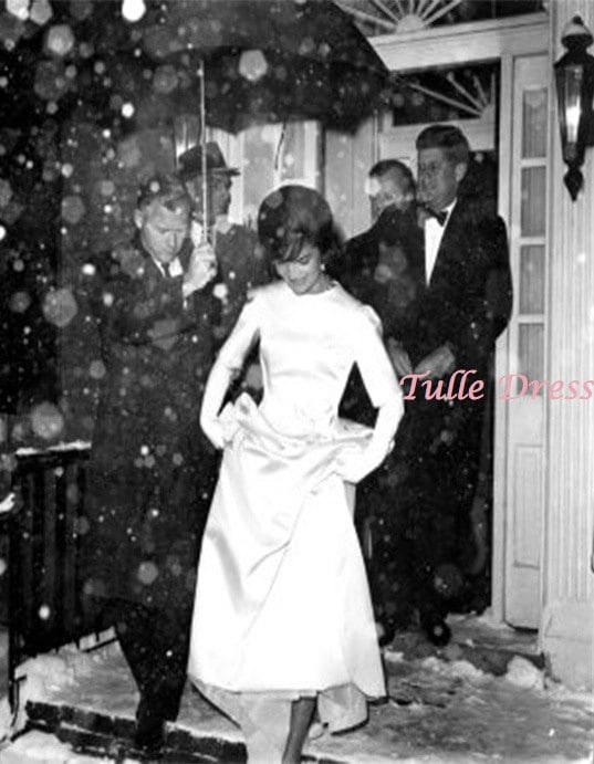 green emerald velvet dress White bridal gown cocktail Jackie Kennedy Inspired White evening gown   MJcostume