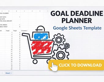 Study Goal Planner – Exam Countdown & Weekly Study Tracker (Google Sheets Template)