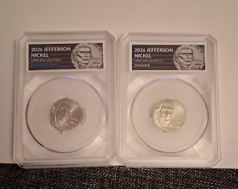 2026 Semiquincentennial Nickels Set P & D Mints in coin slabs.