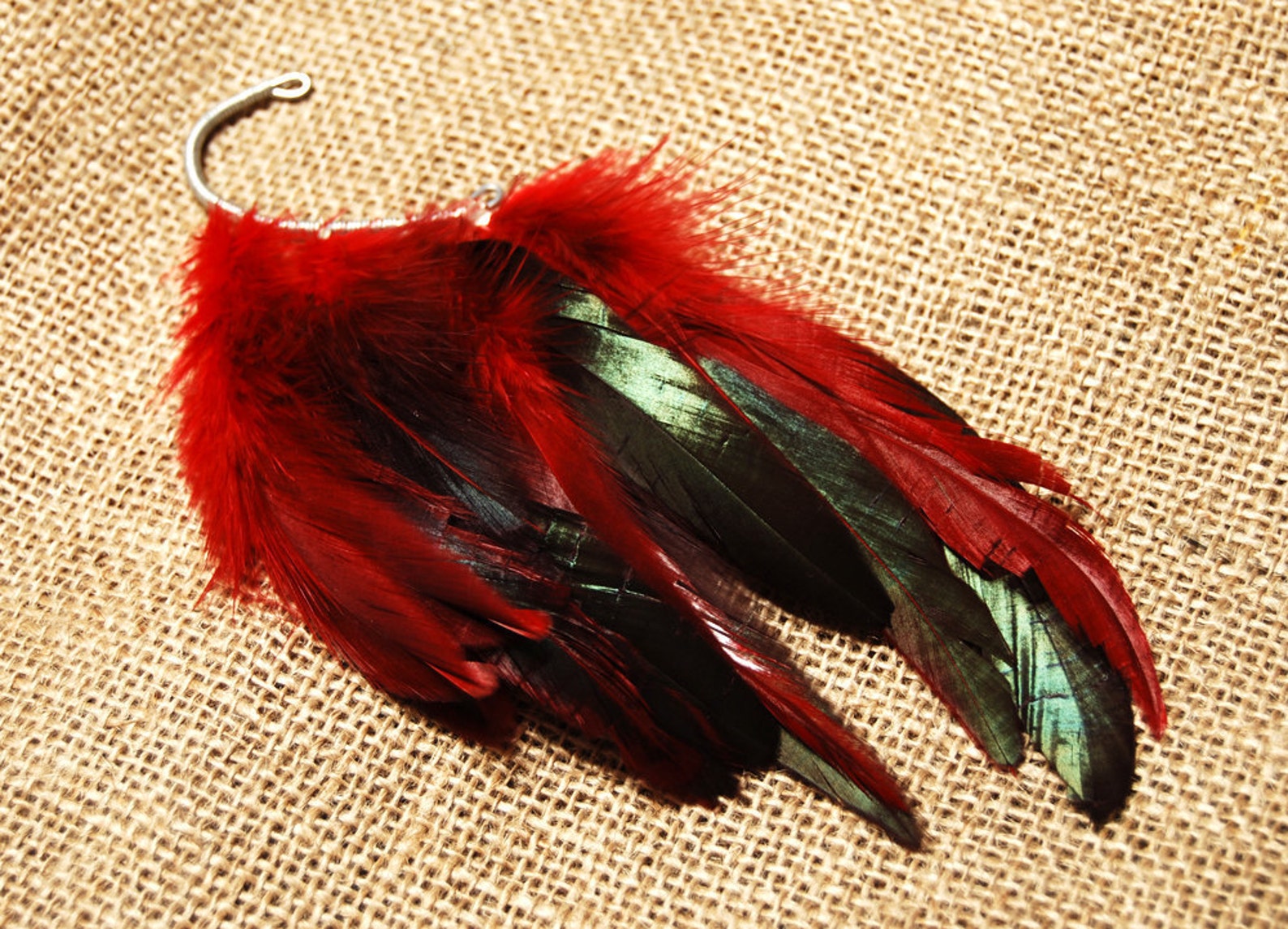 Feather Ear Cuff Ear Cuff Feather Earrings Hippie Etsy