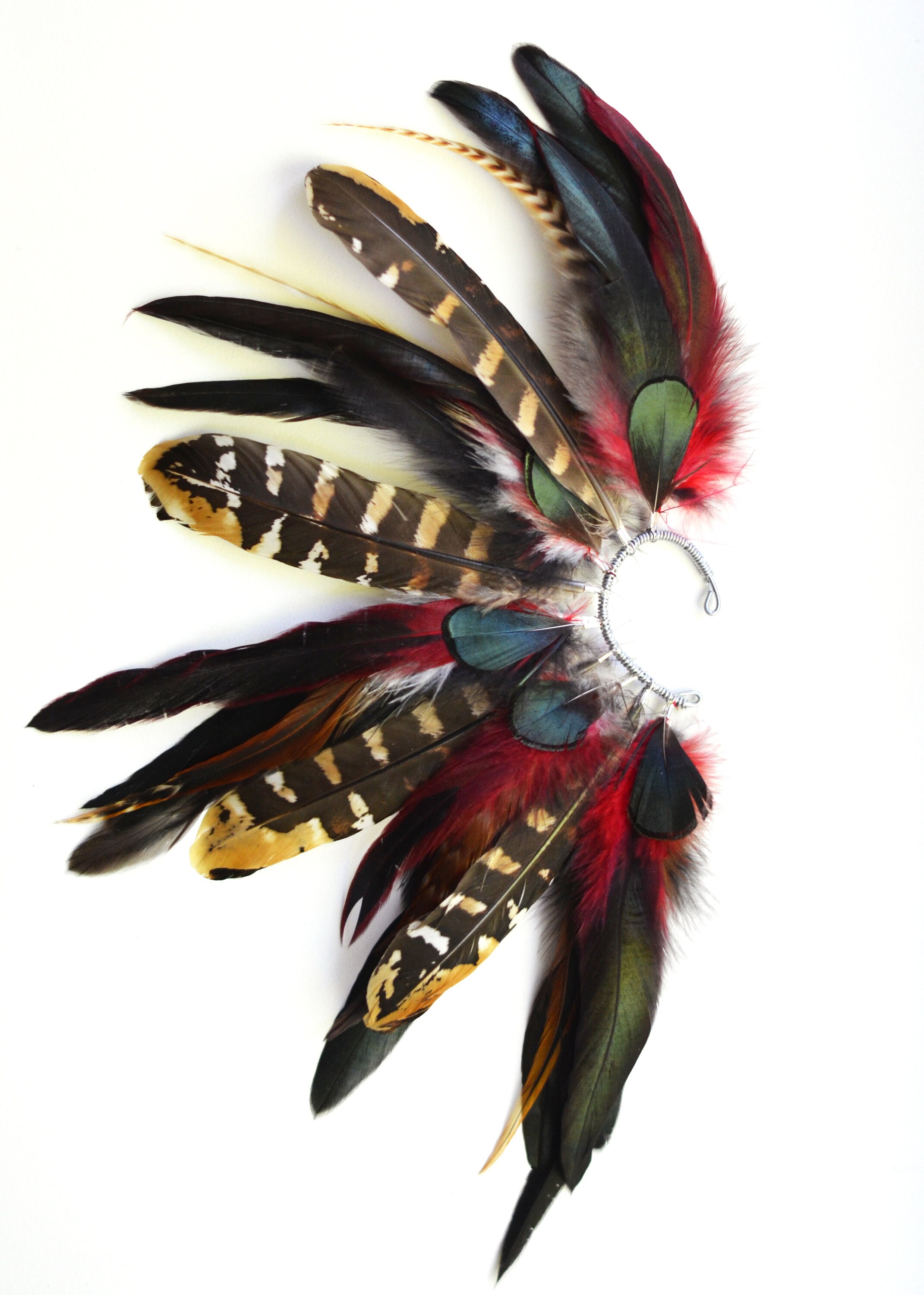 Feather Ear Cuff Feather Ear Wrap Tribal OOAK Etsy