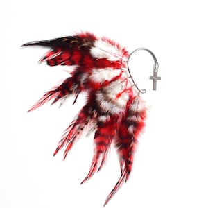 Feather Ear Cuff: Tribal Ear Wrap, Non Pierced