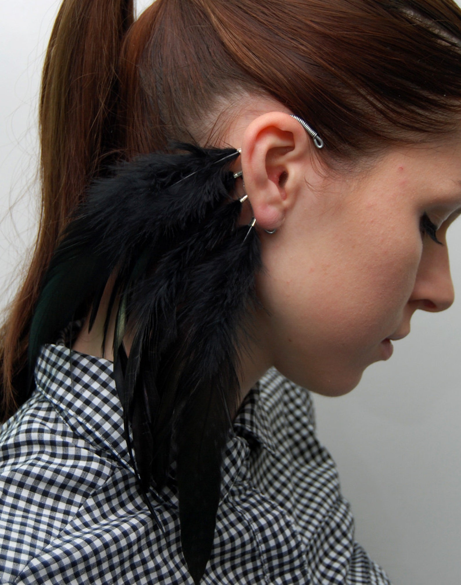 Feather Ear Cuff Ear Cuff Feather Earrings Ear Wrap Etsy