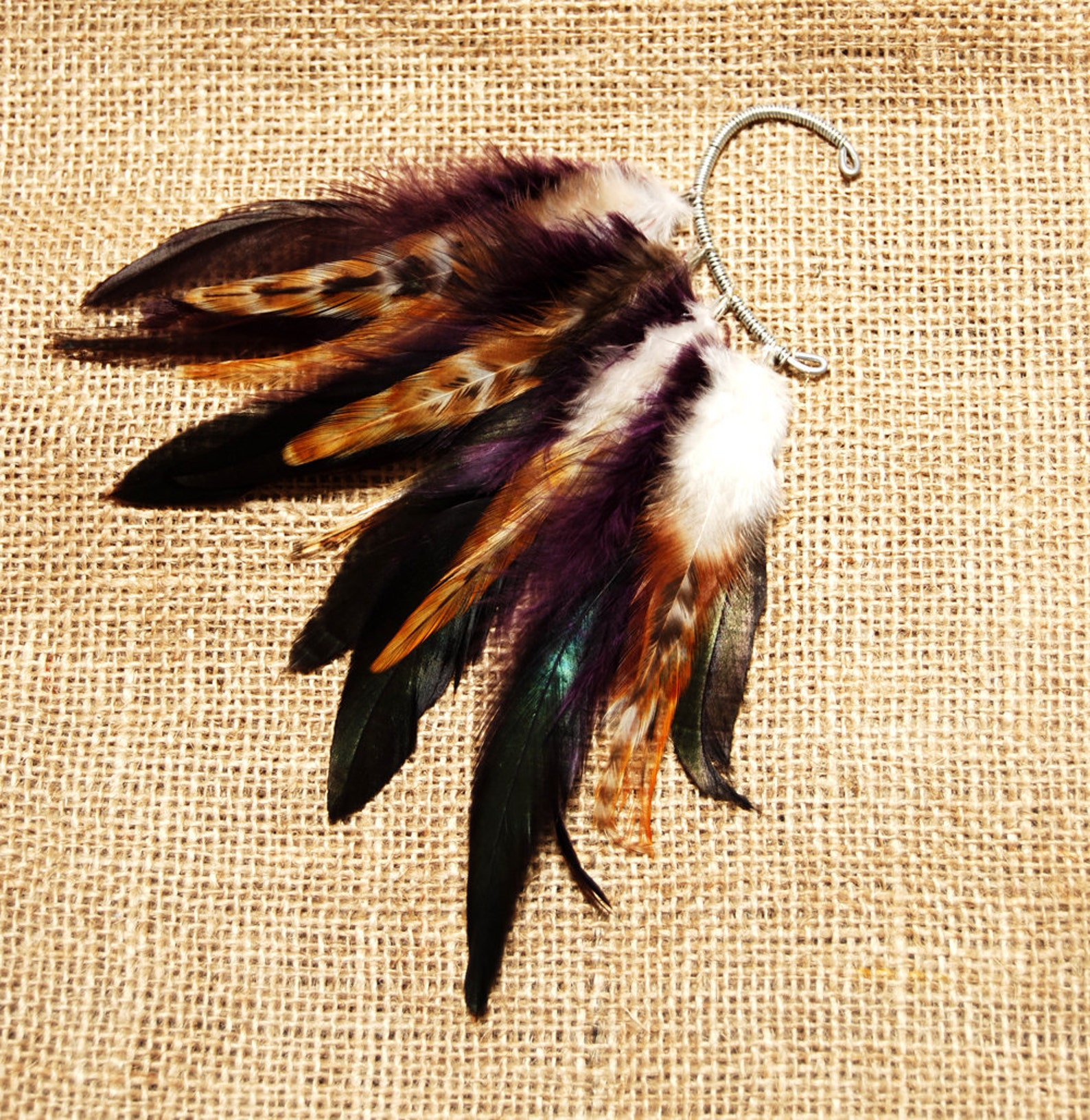 Feather Ear Cuff Ear Cuff Feather Earrings Ear Wrap Etsy